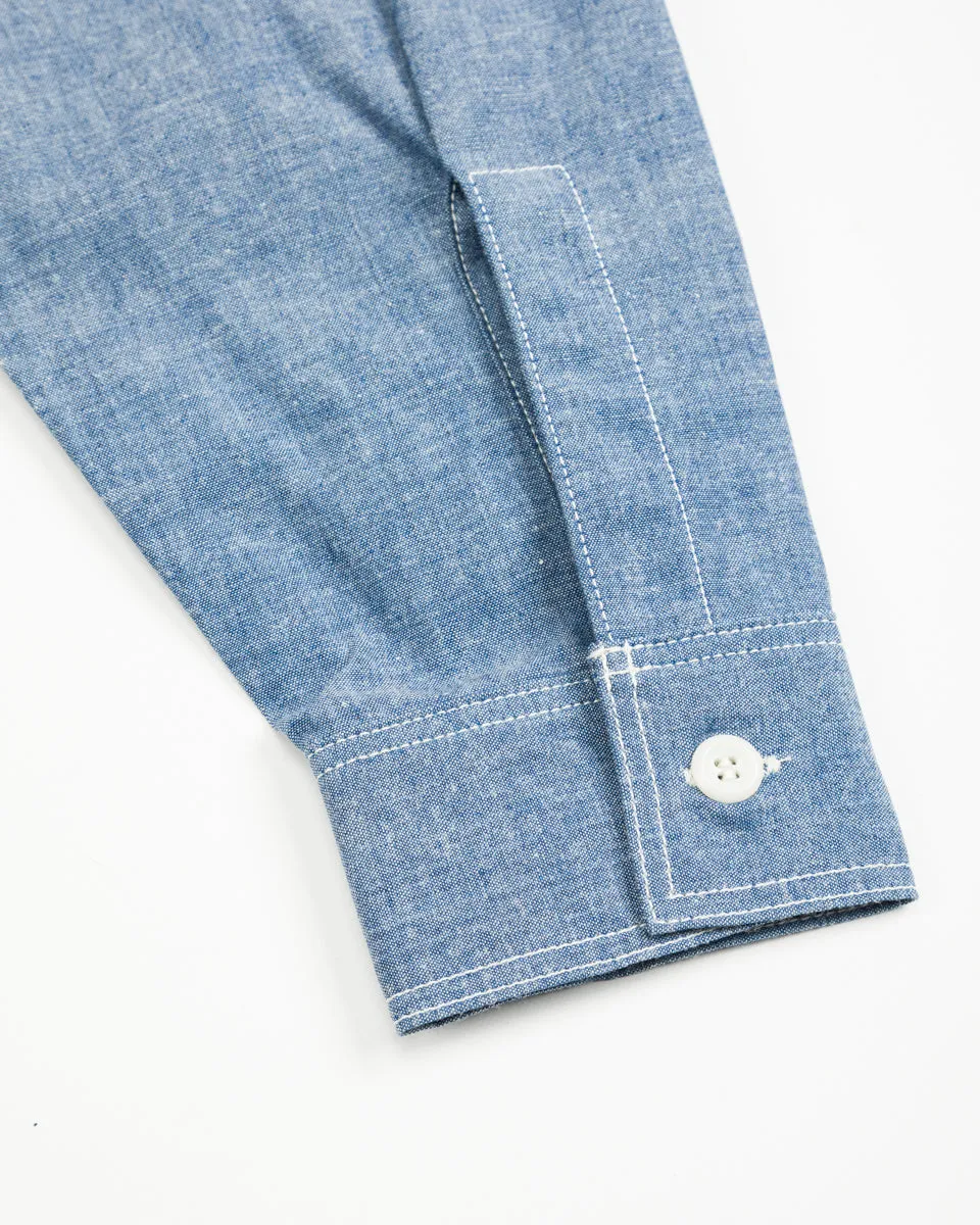 8HU Chambray Serviceman Shirt - Light Blue
