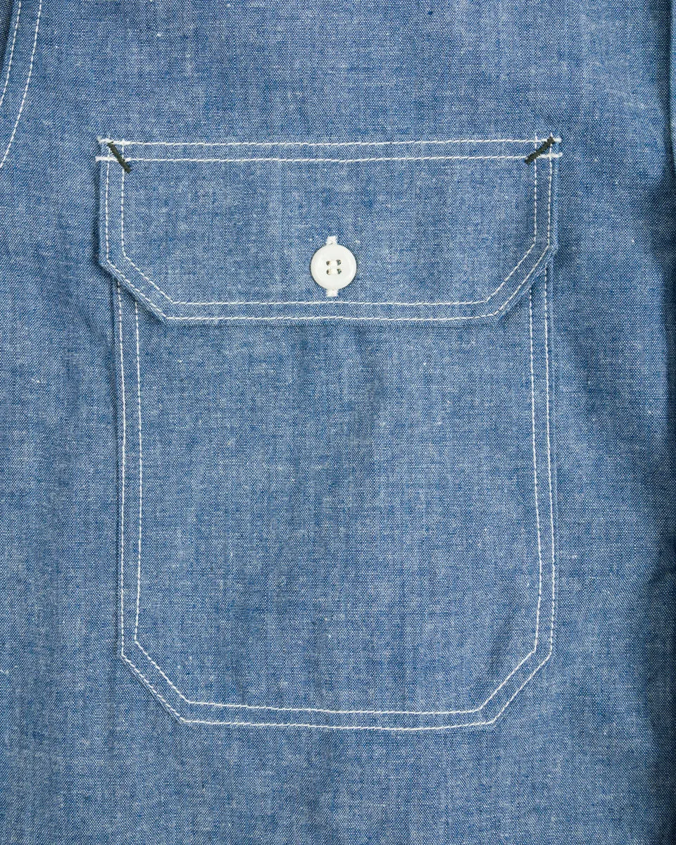 8HU Chambray Serviceman Shirt - Light Blue