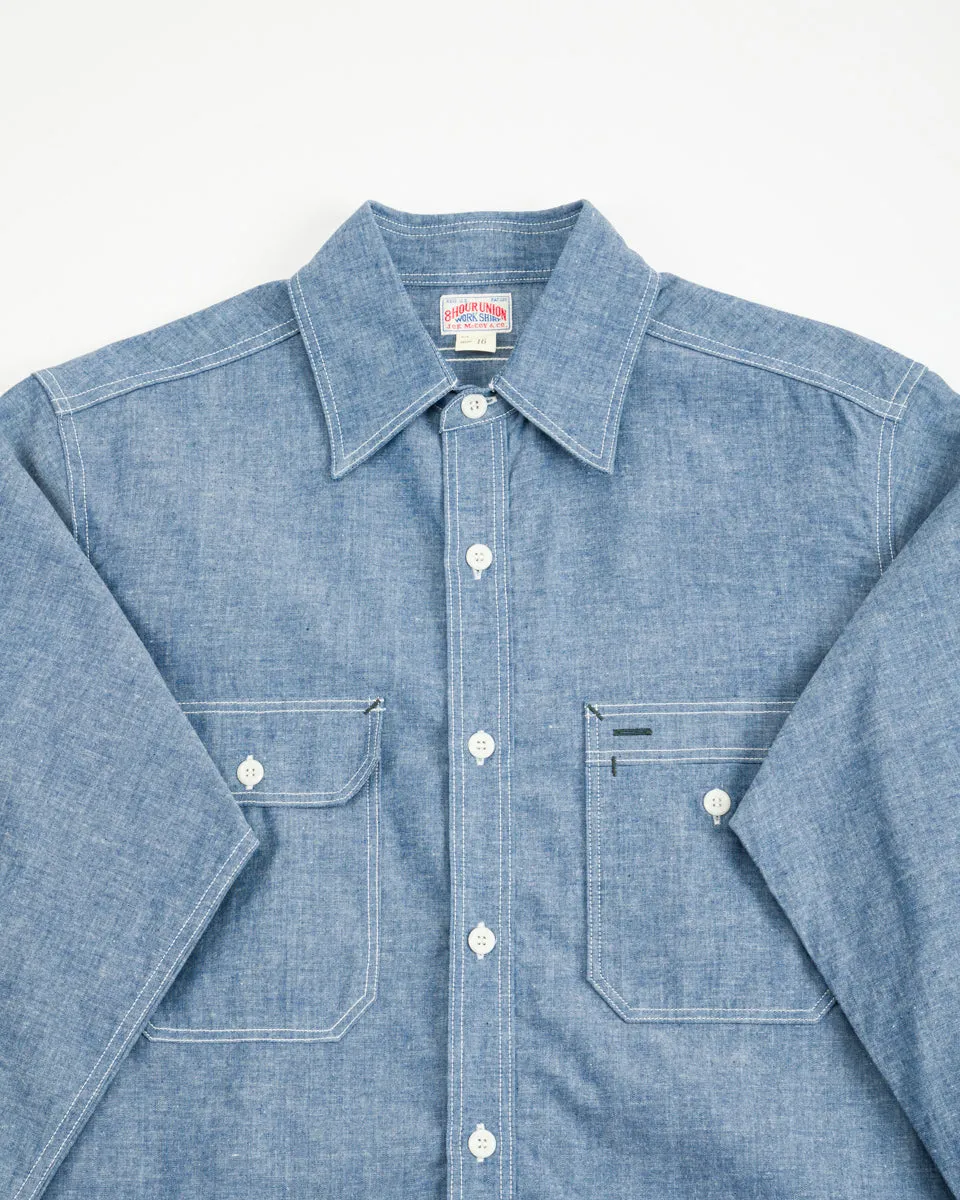 8HU Chambray Serviceman Shirt - Light Blue