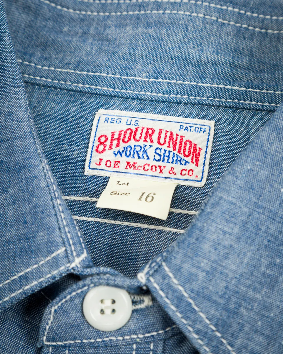 8HU Chambray Serviceman Shirt - Light Blue