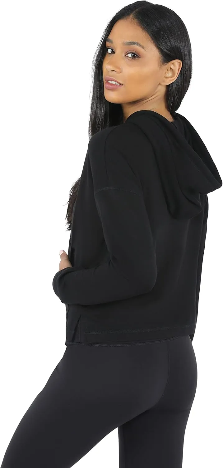 90 Degree By Reflex Womens Full-Zip Fleece Lined Hoodie Sweatshirt Jacket