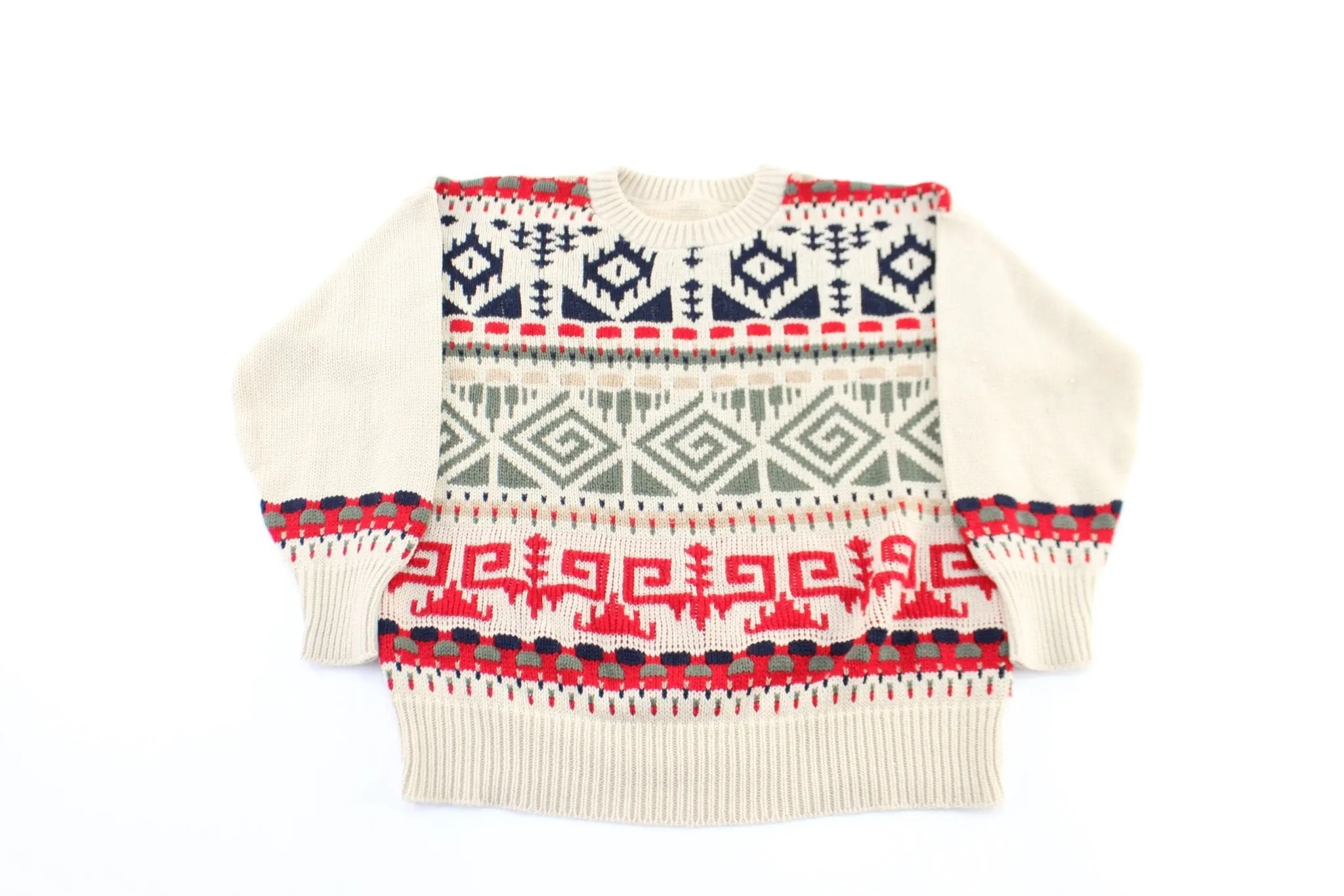 90's Knitted Patterned Sweater