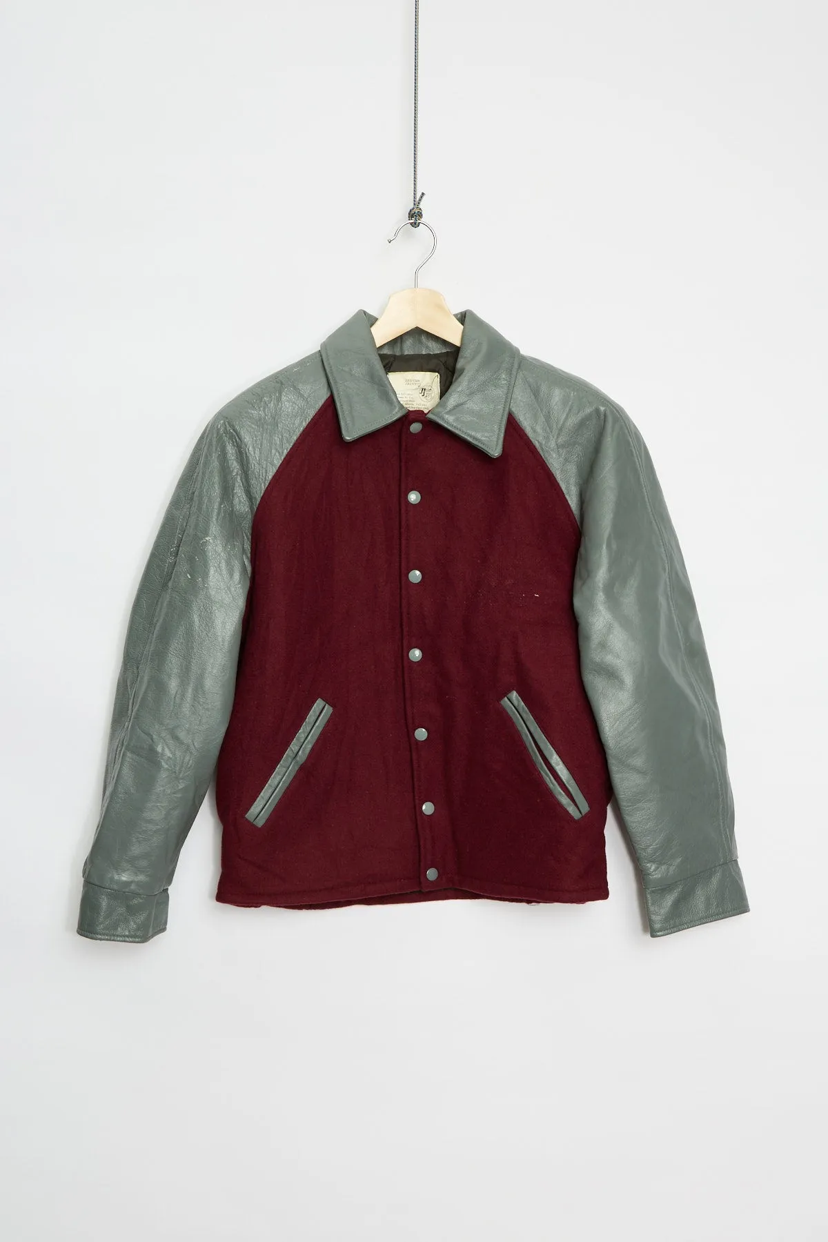 90's plain varsity jacket (S)