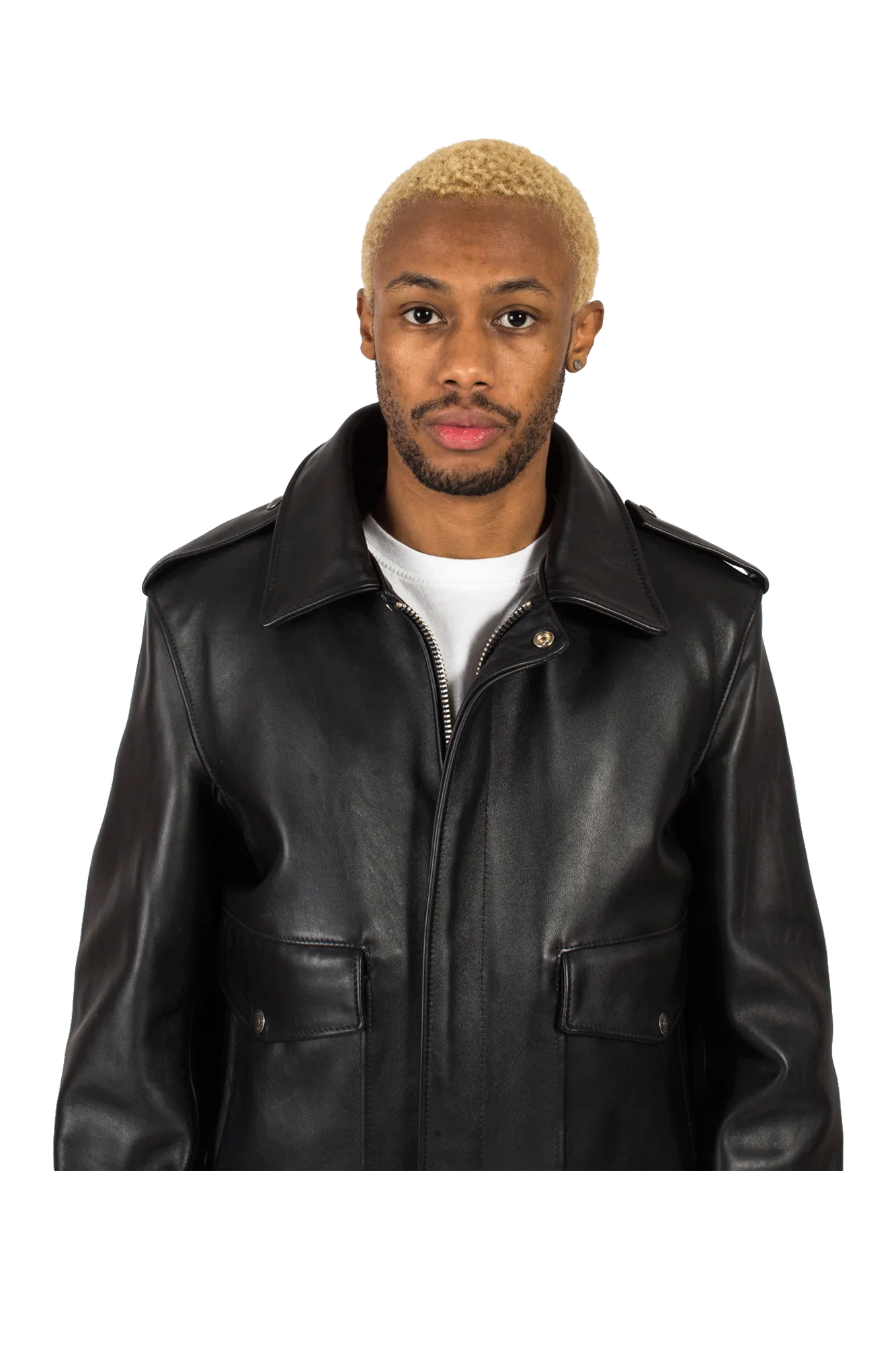 A-2 Naked Cowhide Leather Flight Jacket