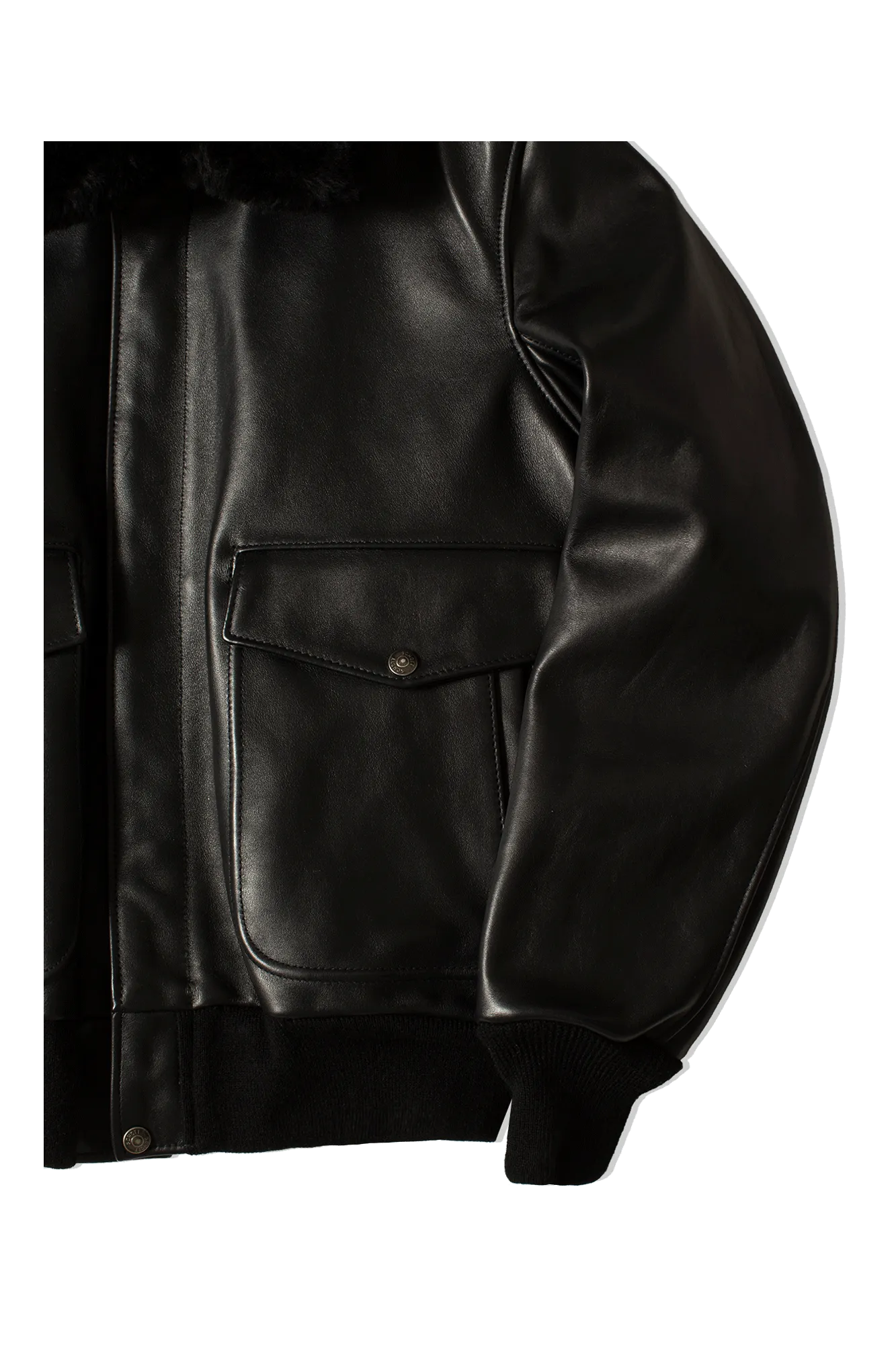 A-2 Naked Cowhide Leather Flight Jacket