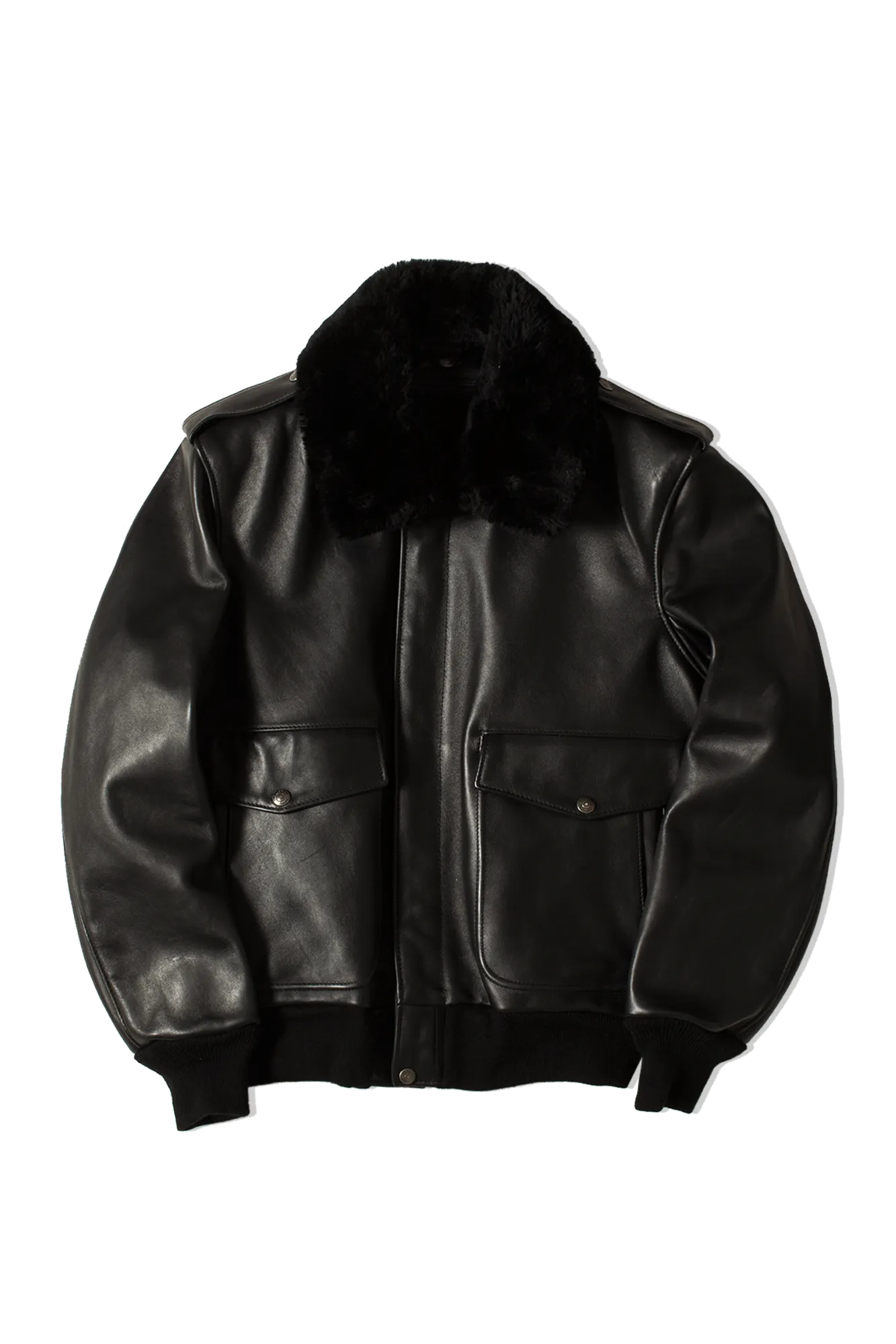 A-2 Naked Cowhide Leather Flight Jacket