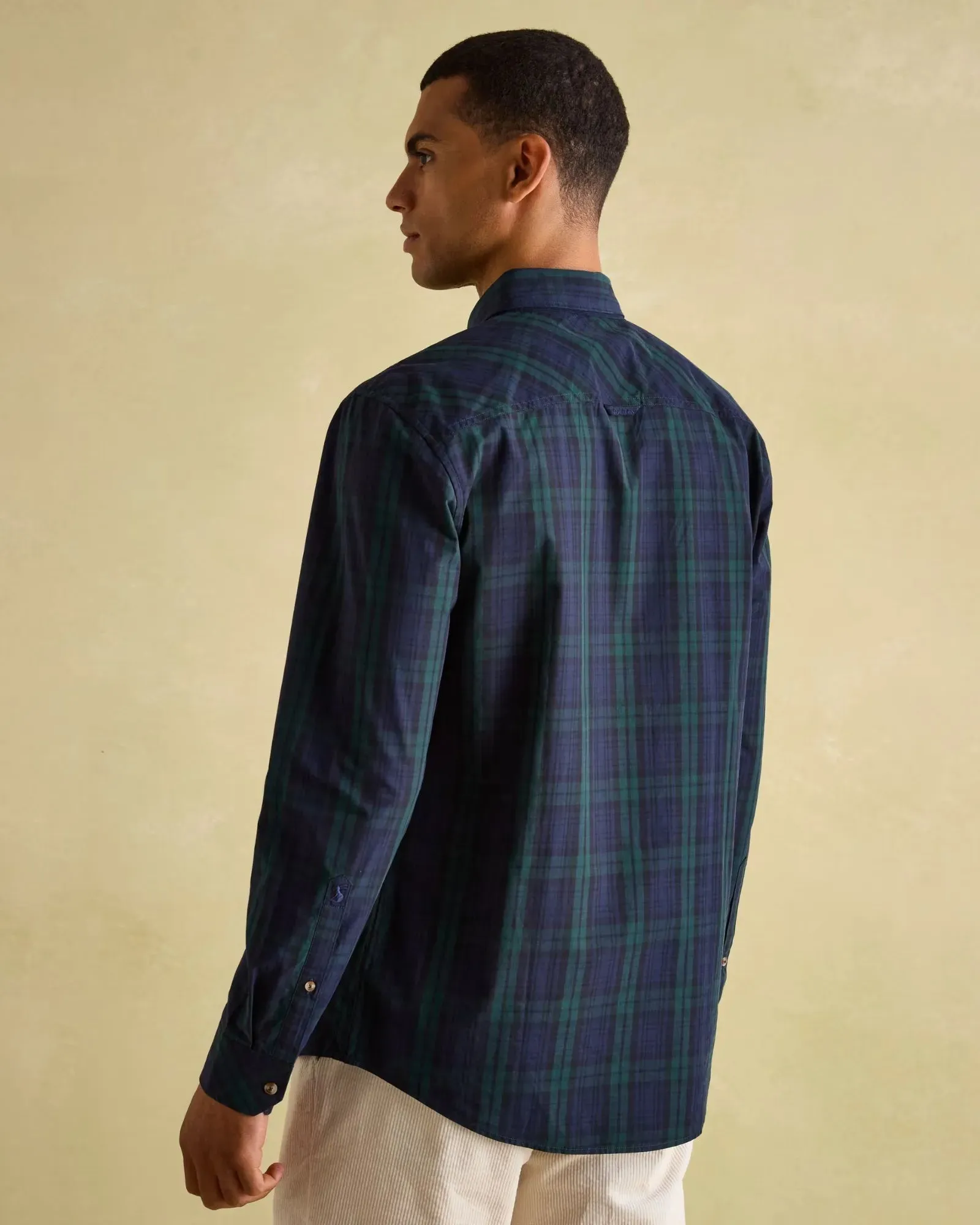 Abbott Navy Cotton Poplin Shirt