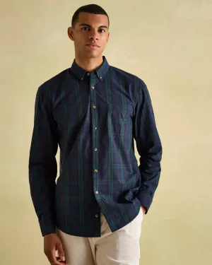 Abbott Navy Cotton Poplin Shirt
