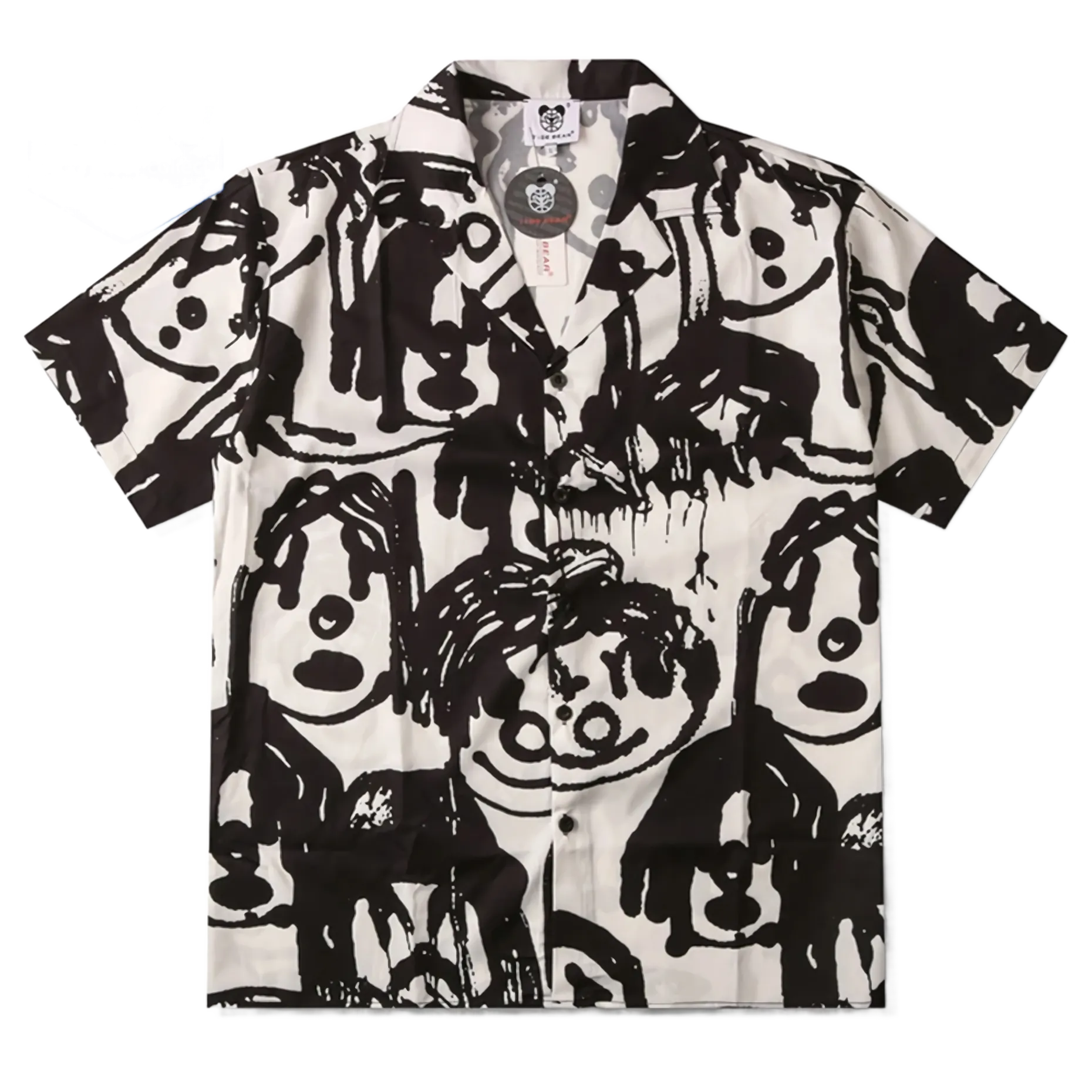 Abstract Sketch Artistry Button Up