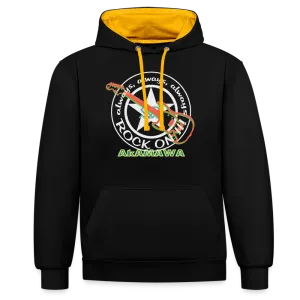 AC10U001  'ROCK ON' Music-hoodie, contrast-colour, Unisex, AkAMAWAcrew