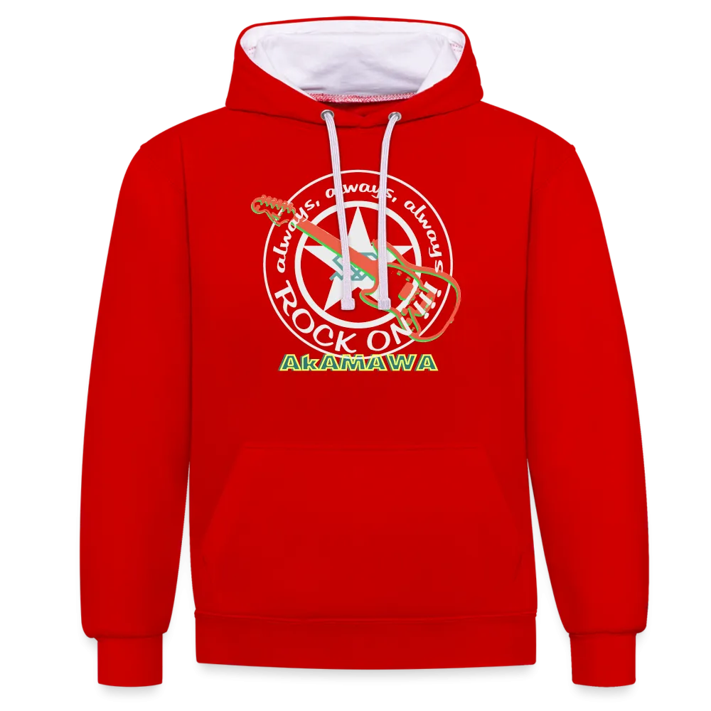 AC10U001  'ROCK ON' Music-hoodie, contrast-colour, Unisex, AkAMAWAcrew