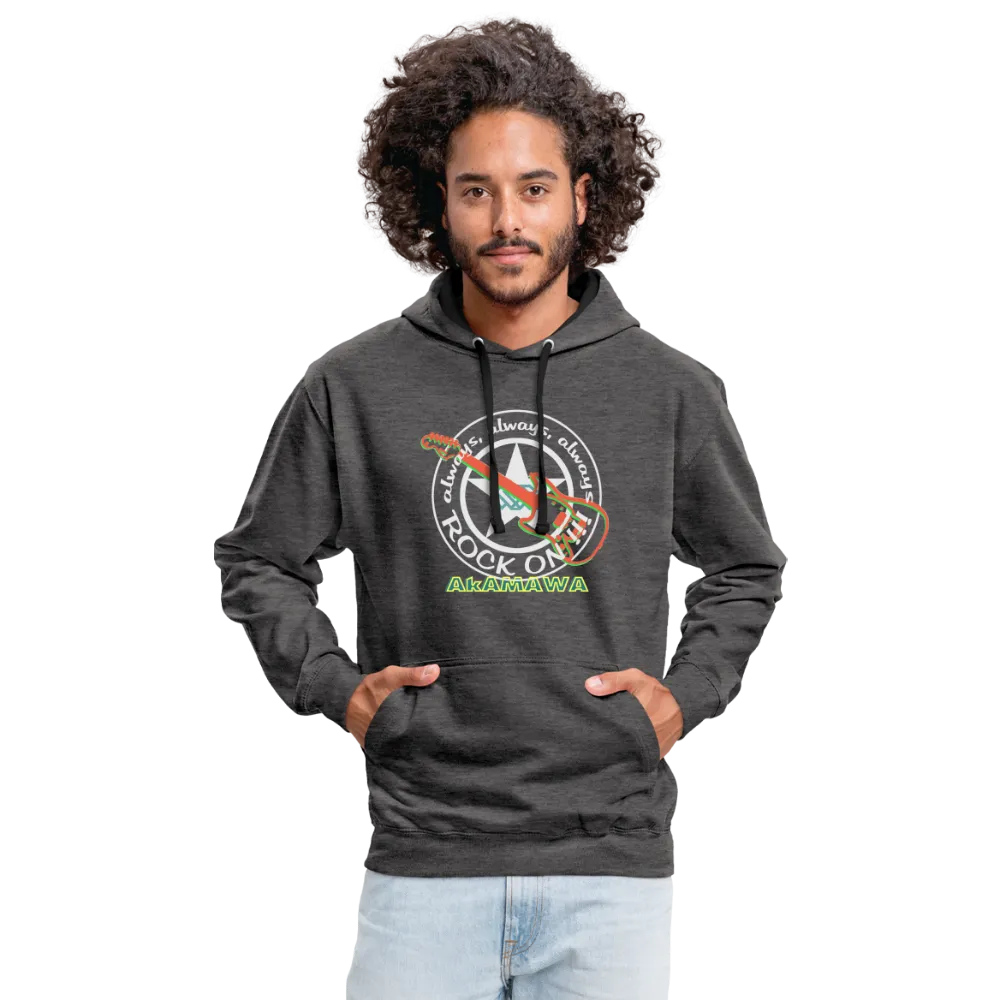 AC10U001  'ROCK ON' Music-hoodie, contrast-colour, Unisex, AkAMAWAcrew