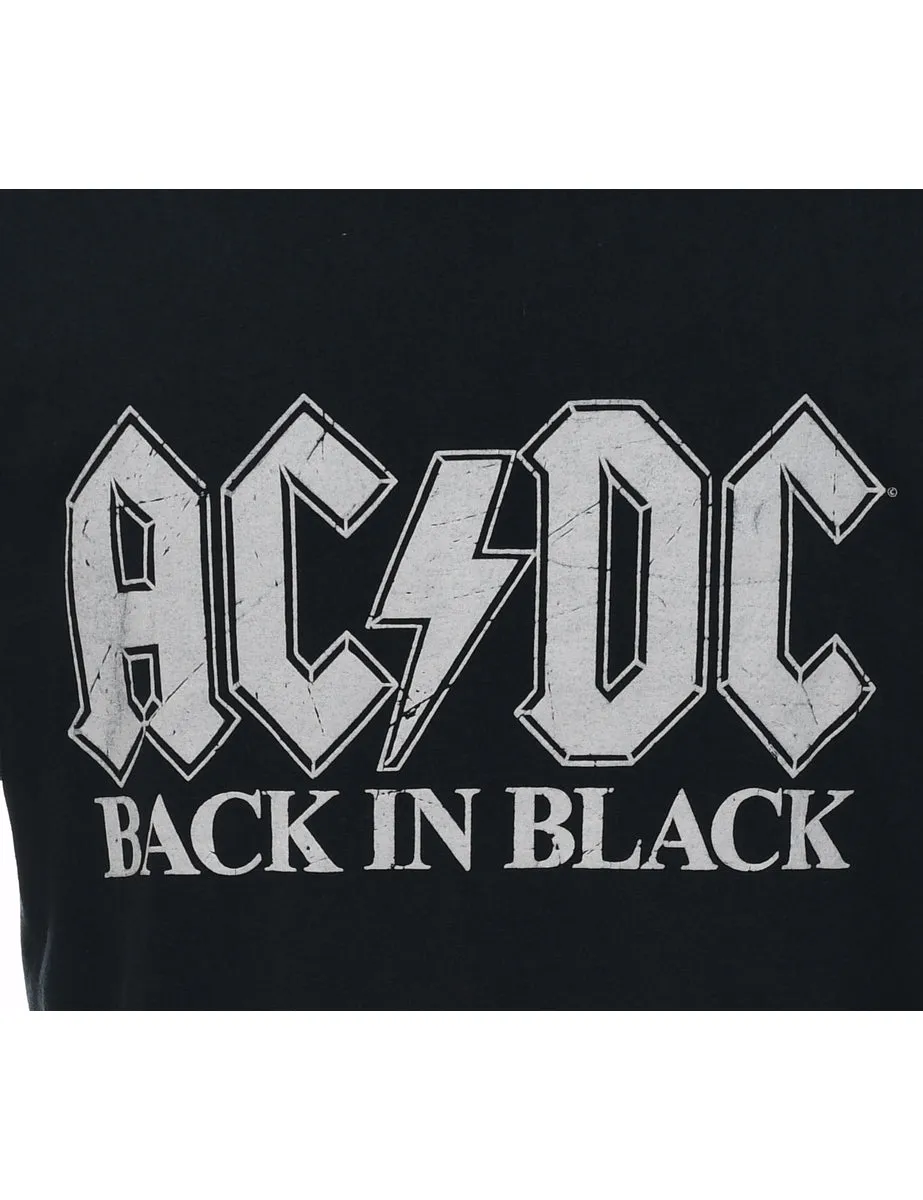 AC/DC Black & Grey Printed T-shirt - L