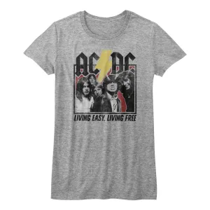 AC/DC Hwy2Hell Lyrics Juniors Women's T-Shirt