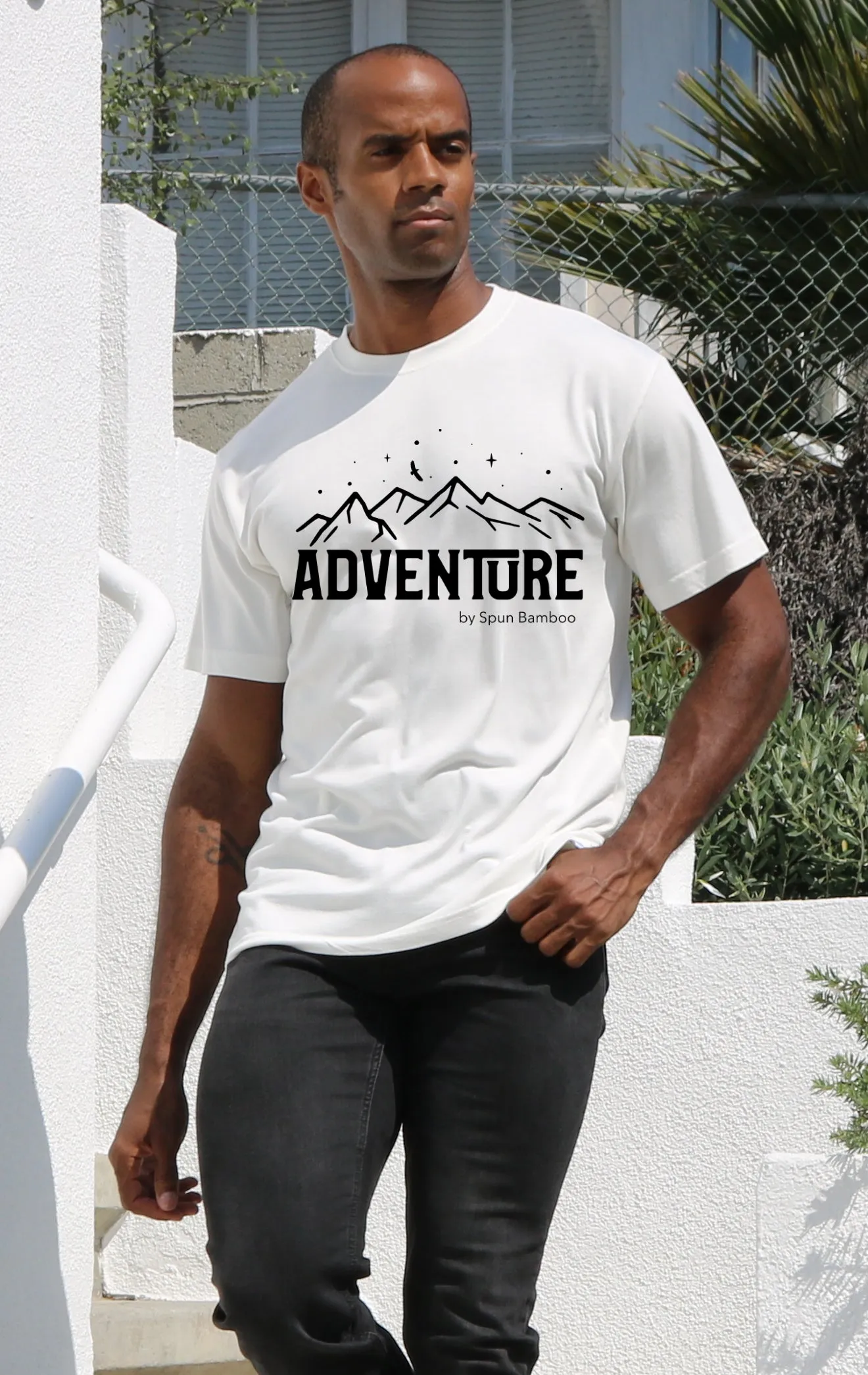 Adventure Printed Men's Bamboo Viscose/Organic Cotton Short Sleeve T-Shirt