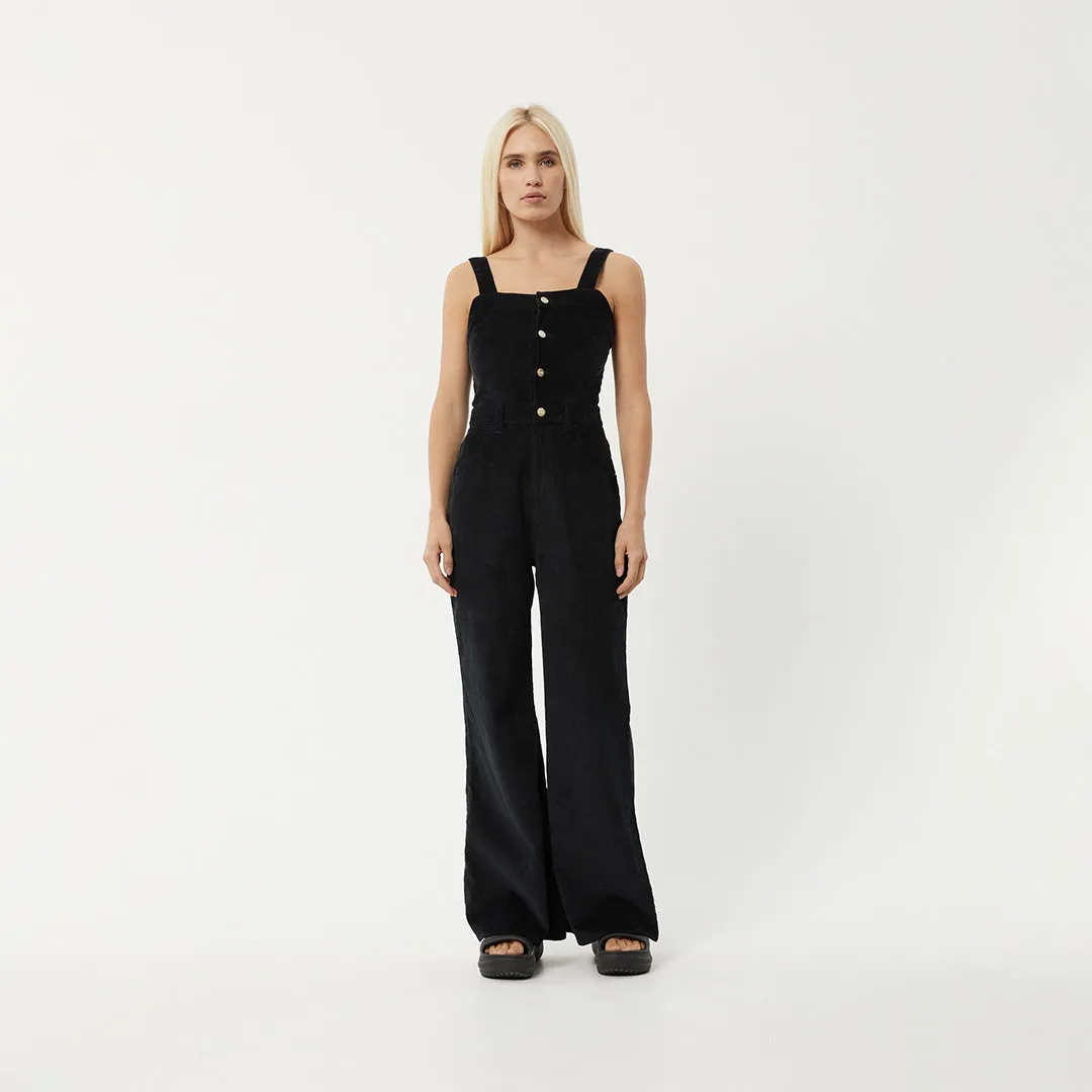 AFENDS Womens Arlo - Corduroy Jumpsuit - Black