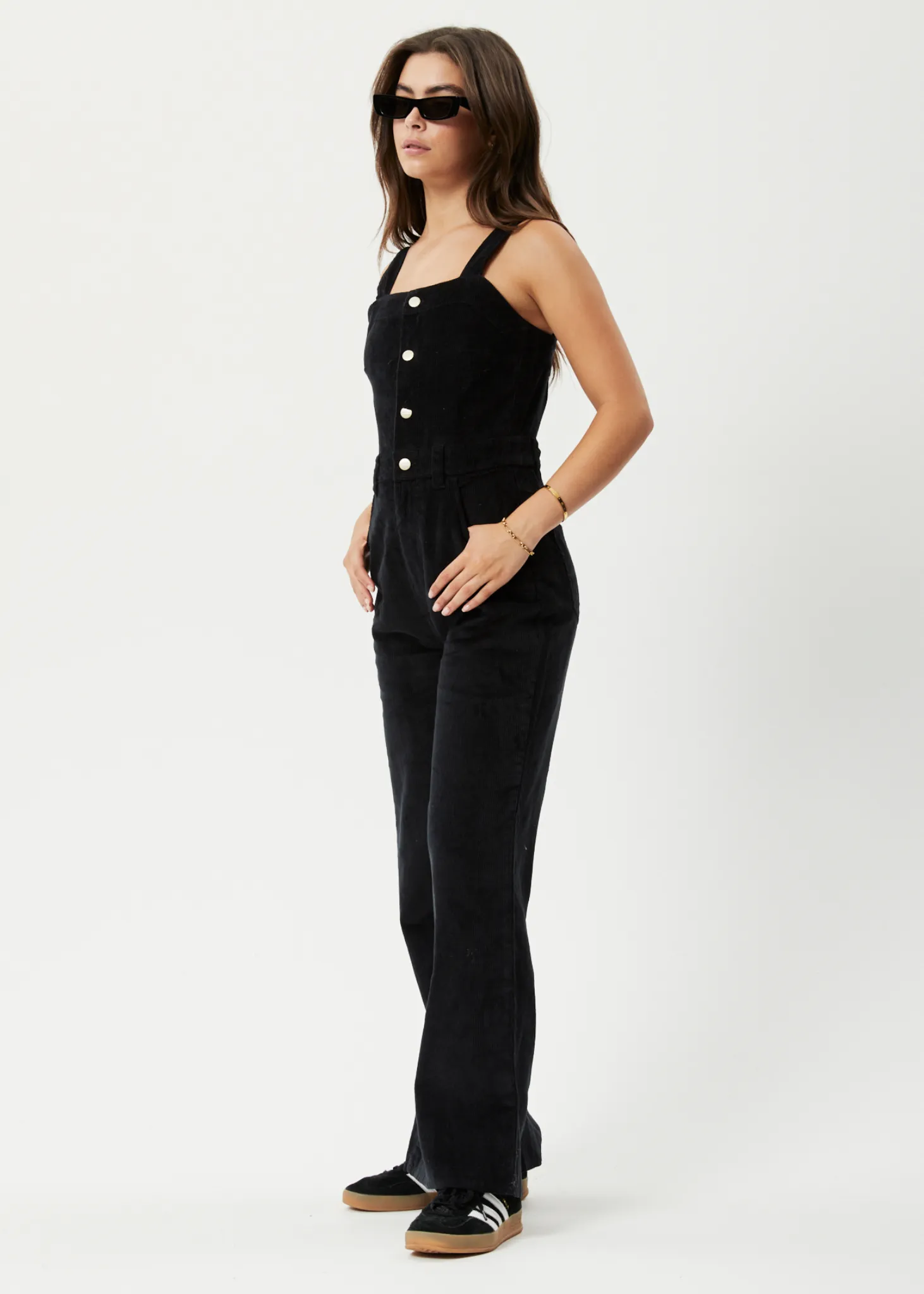 AFENDS Womens Arlo - Corduroy Jumpsuit - Black