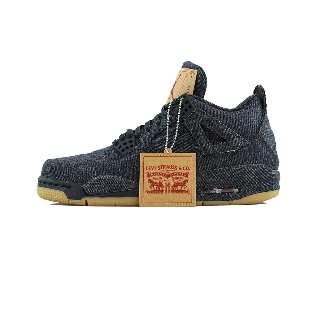 Air Jordan 4 Retro Levis NRG (Black/Black/Black)