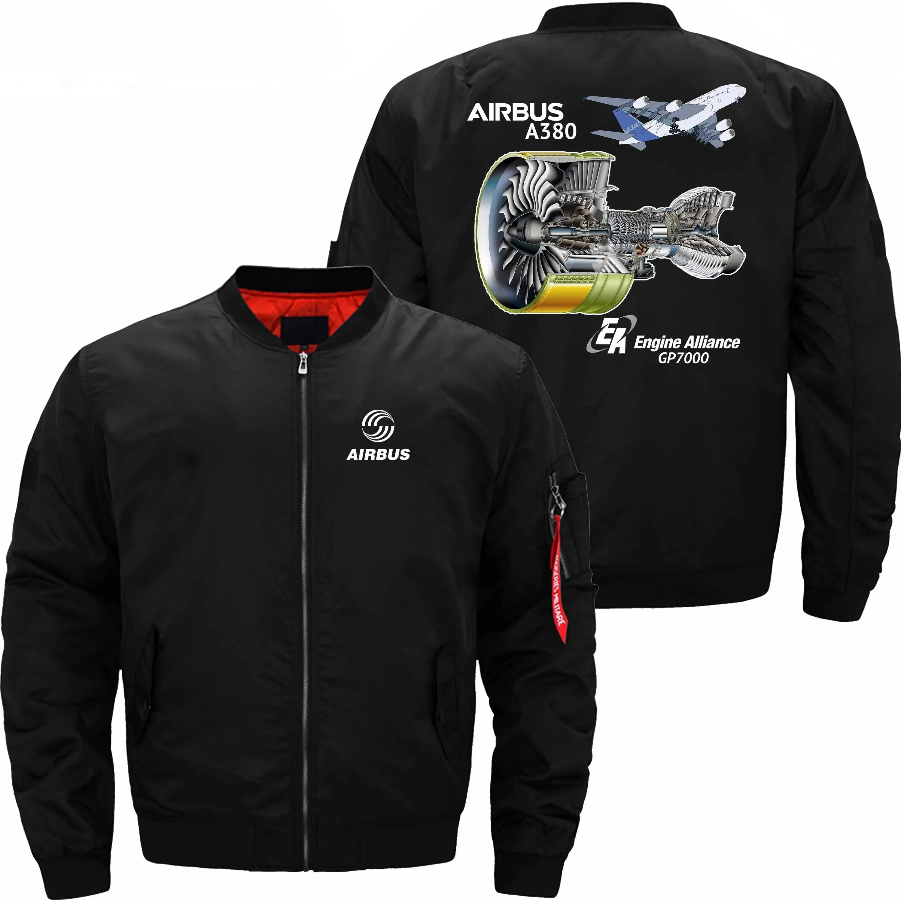 AIRBUS A380 GP7000 ENGINE BOMBER FLIGHT AVIATOR JACKET