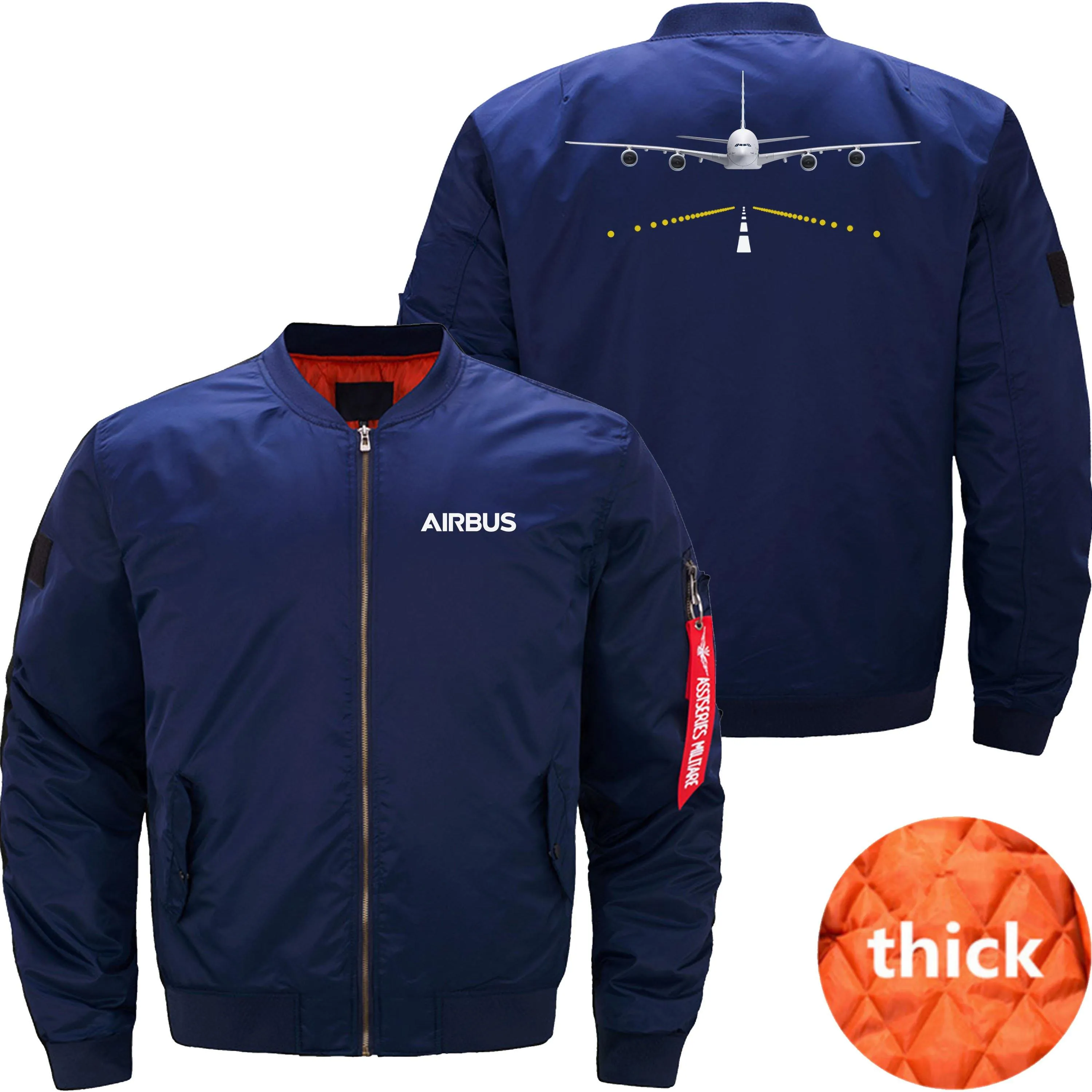 AIRBUS A380 RUNWAY BOMBER FLIGHT AVIATOR JACKET