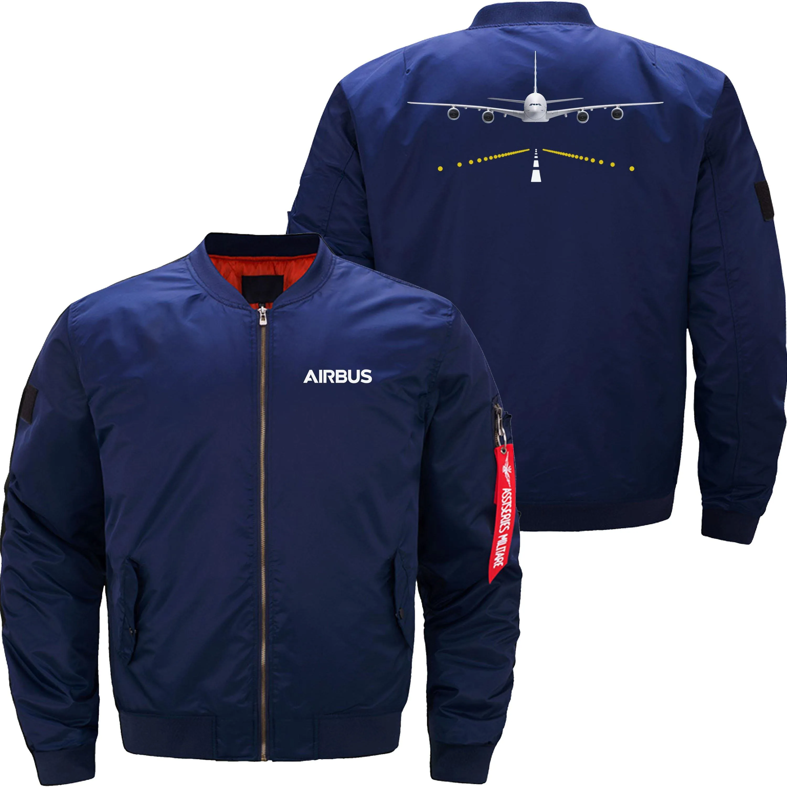 AIRBUS A380 RUNWAY BOMBER FLIGHT AVIATOR JACKET