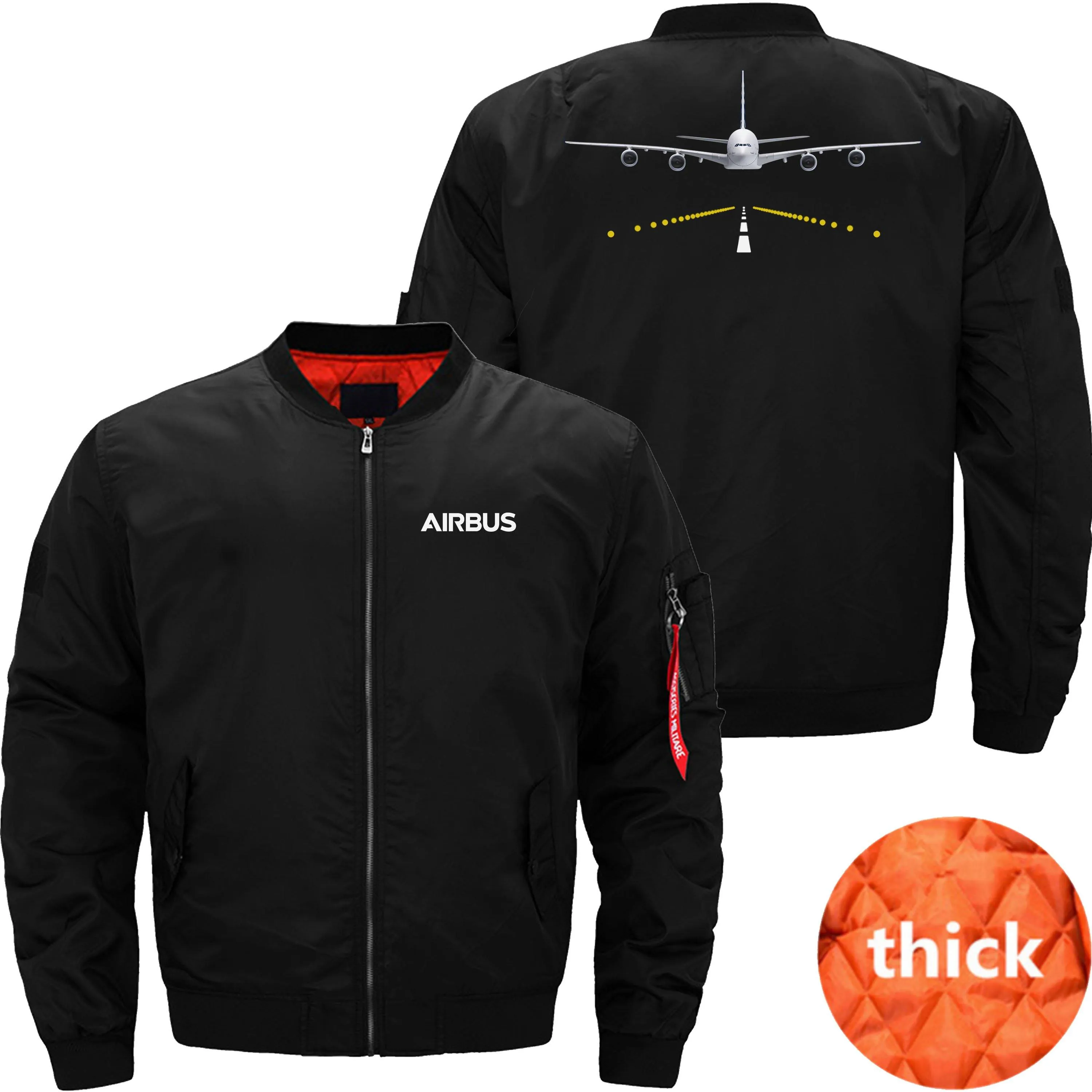 AIRBUS A380 RUNWAY BOMBER FLIGHT AVIATOR JACKET