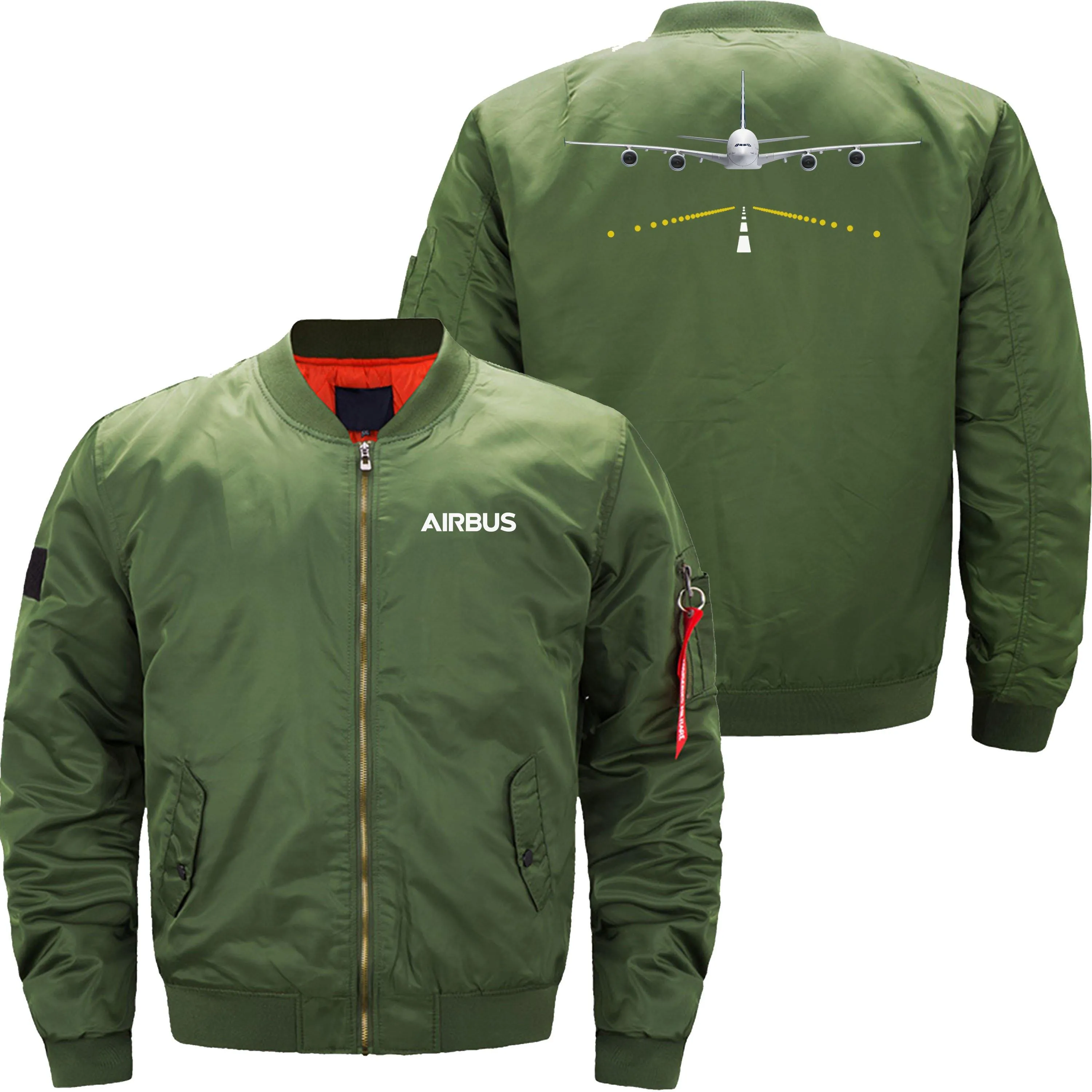 AIRBUS A380 RUNWAY BOMBER FLIGHT AVIATOR JACKET