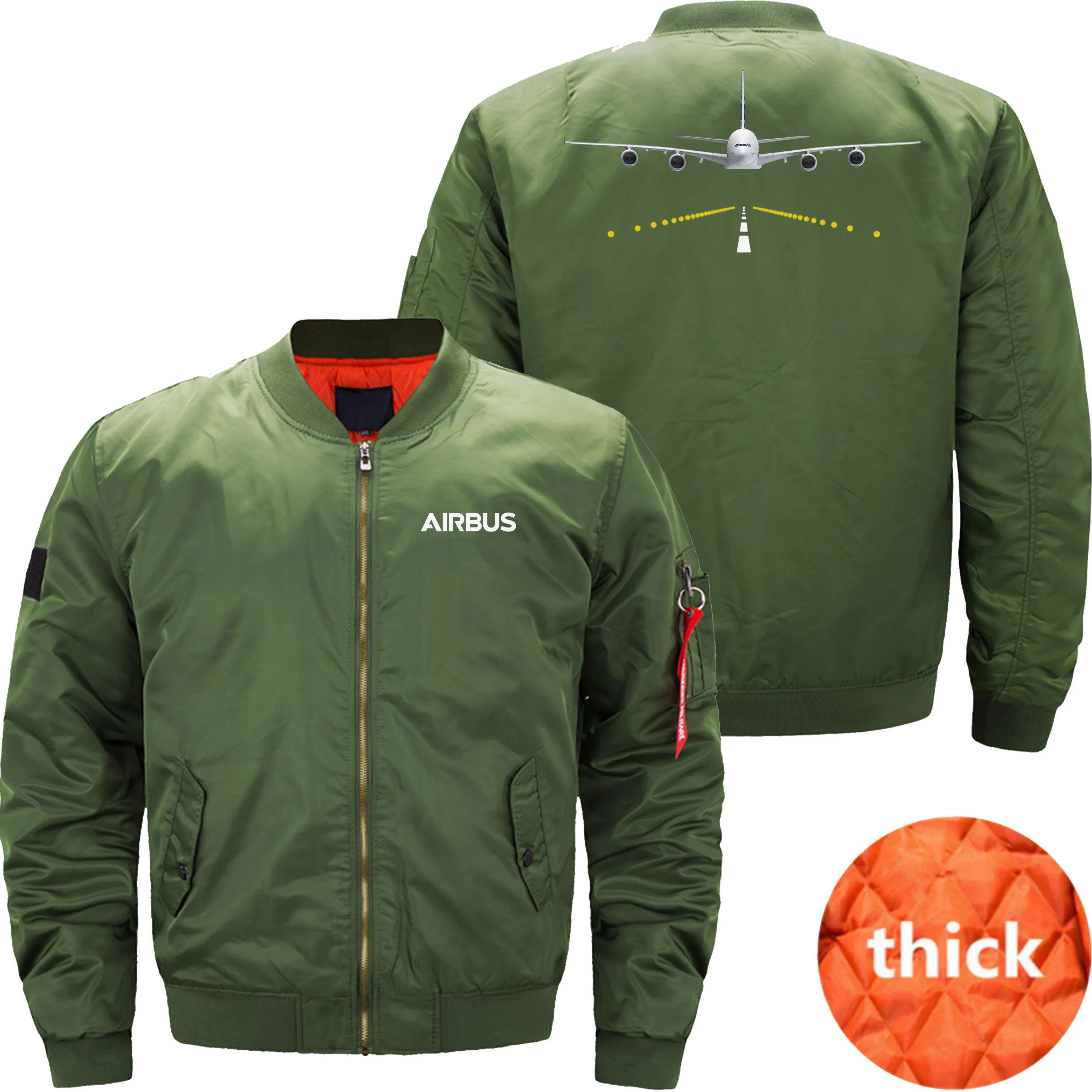 AIRBUS A380 RUNWAY BOMBER FLIGHT AVIATOR JACKET