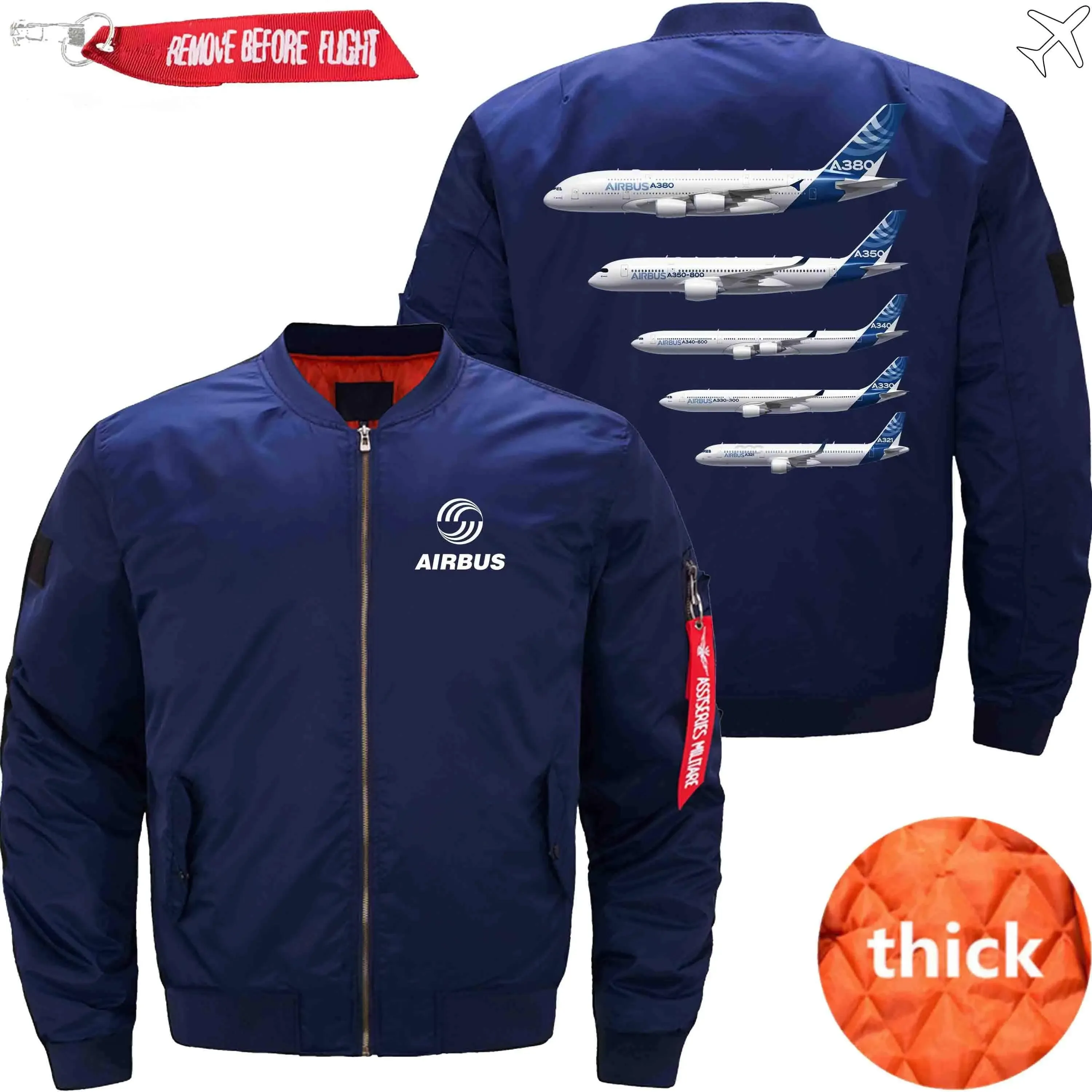 AIRBUS FAMILY BOMBER FLIGHT AVIATOR JACKET