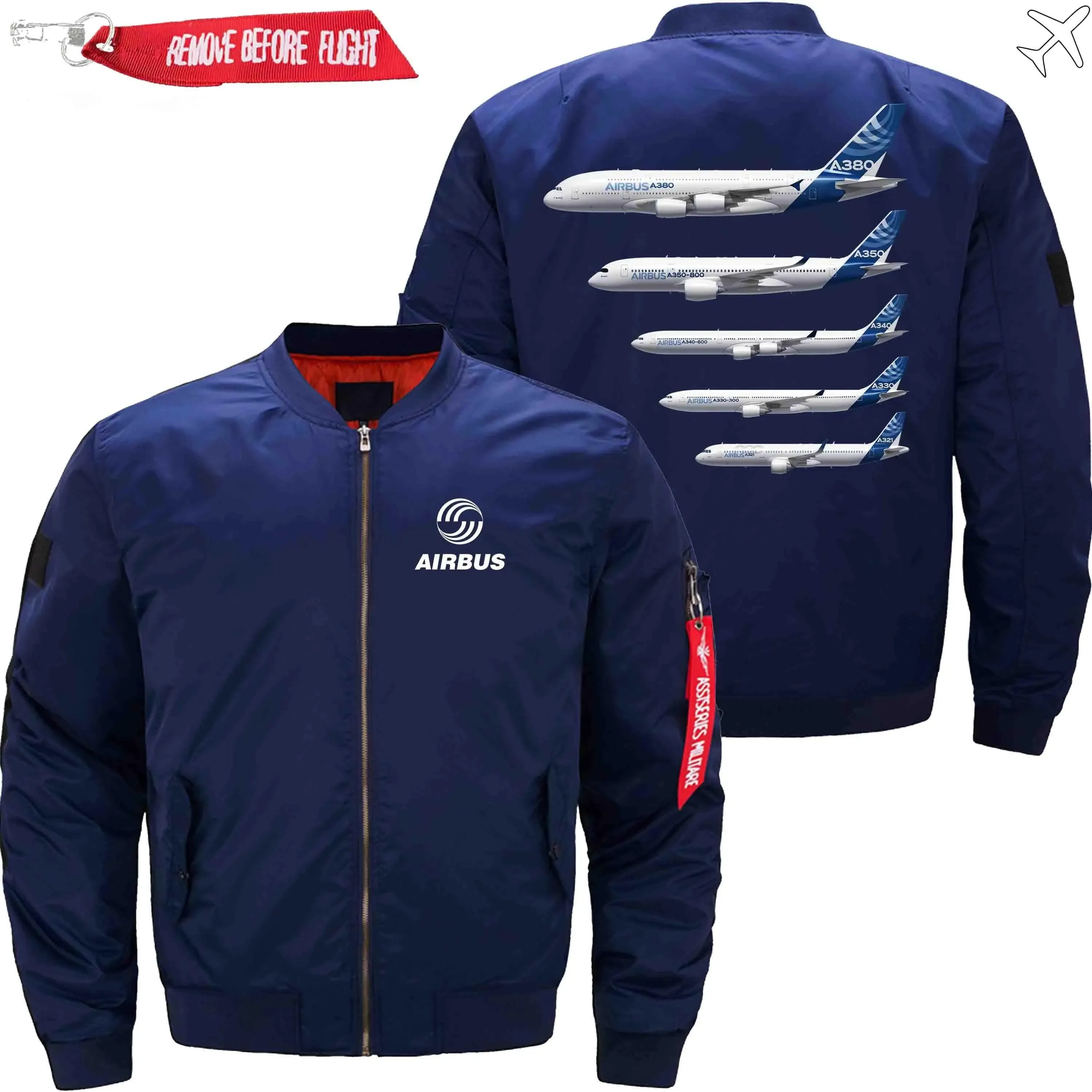 AIRBUS FAMILY BOMBER FLIGHT AVIATOR JACKET