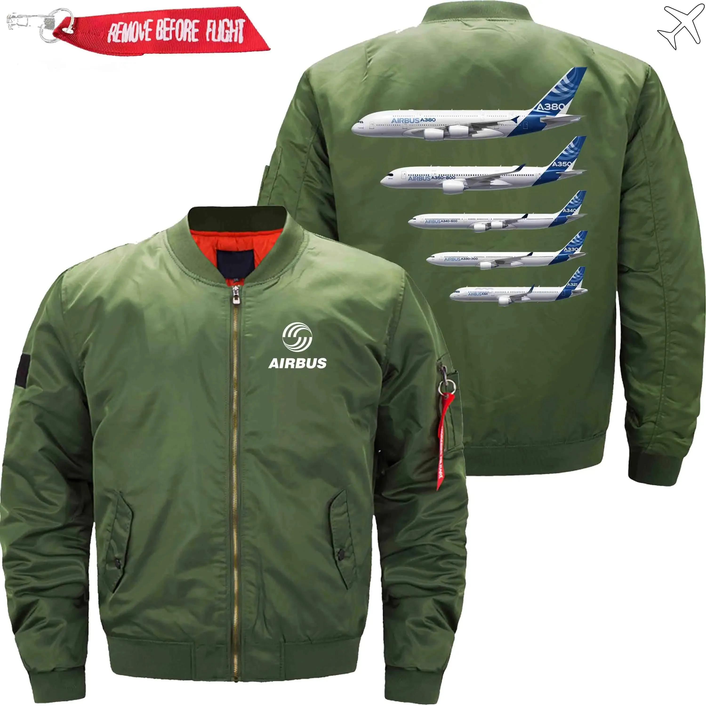 AIRBUS FAMILY BOMBER FLIGHT AVIATOR JACKET