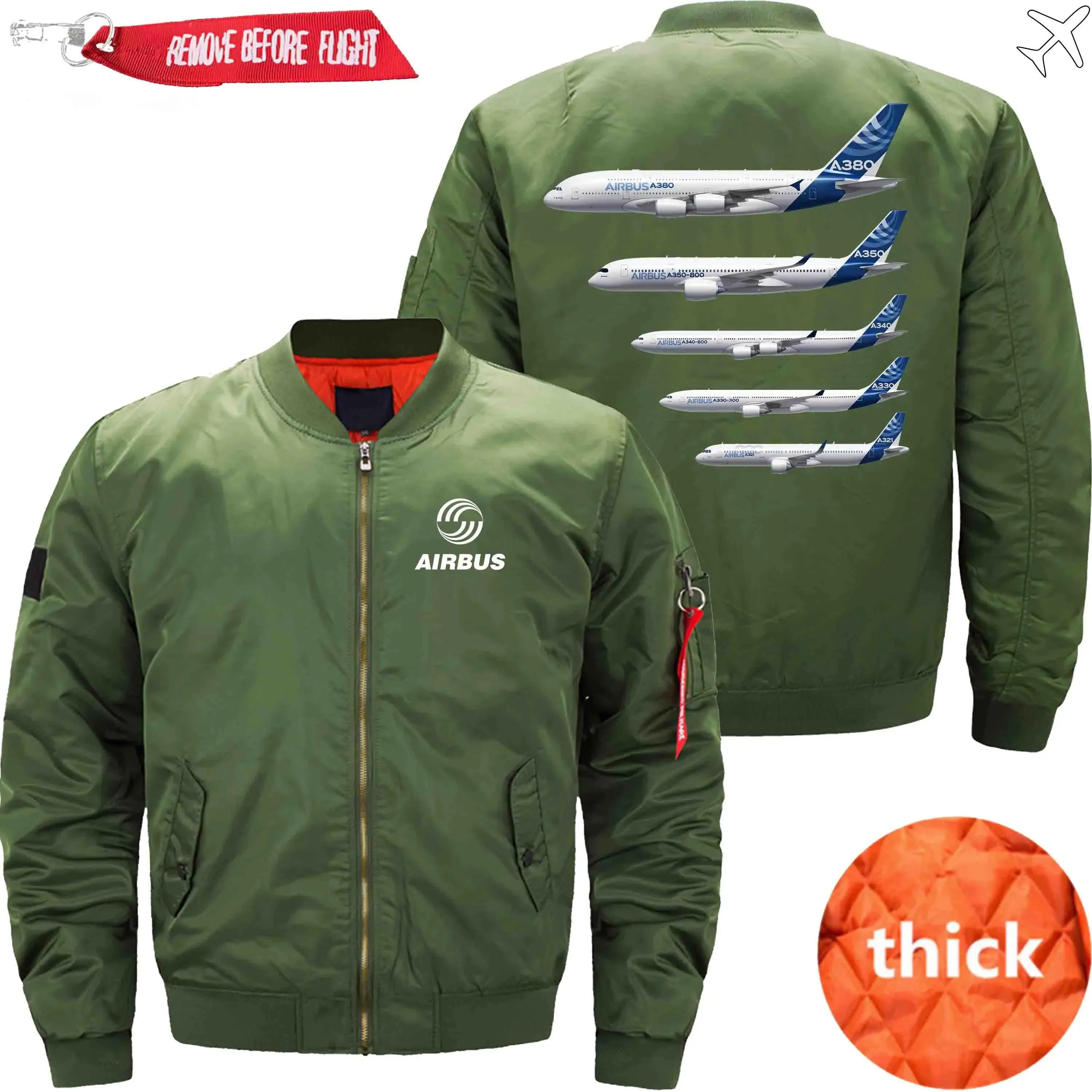 AIRBUS FAMILY BOMBER FLIGHT AVIATOR JACKET
