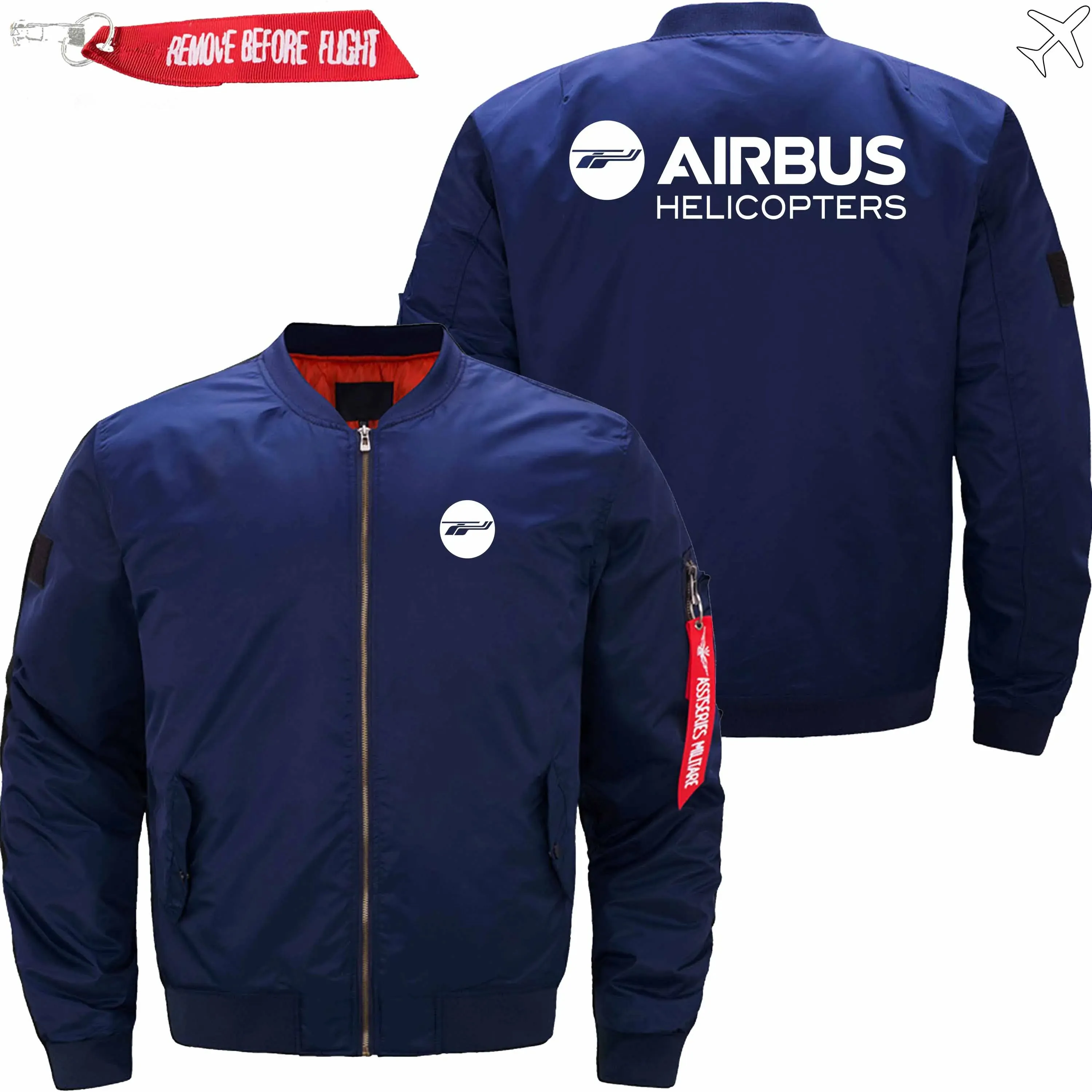AIRBUS HELICOPTER LOGO BOMBER FLIGHT AVIATOR JACKET