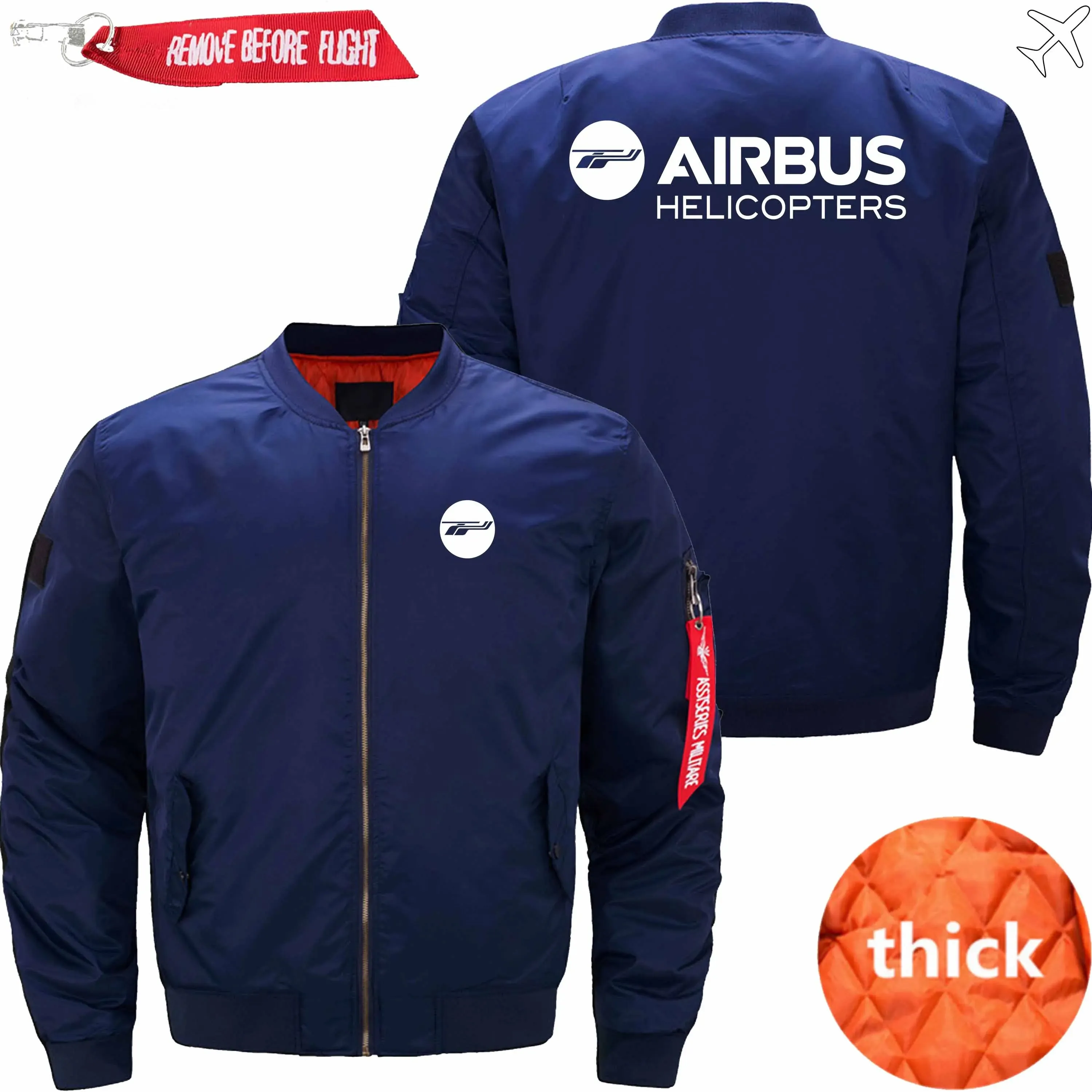 AIRBUS HELICOPTER LOGO BOMBER FLIGHT AVIATOR JACKET