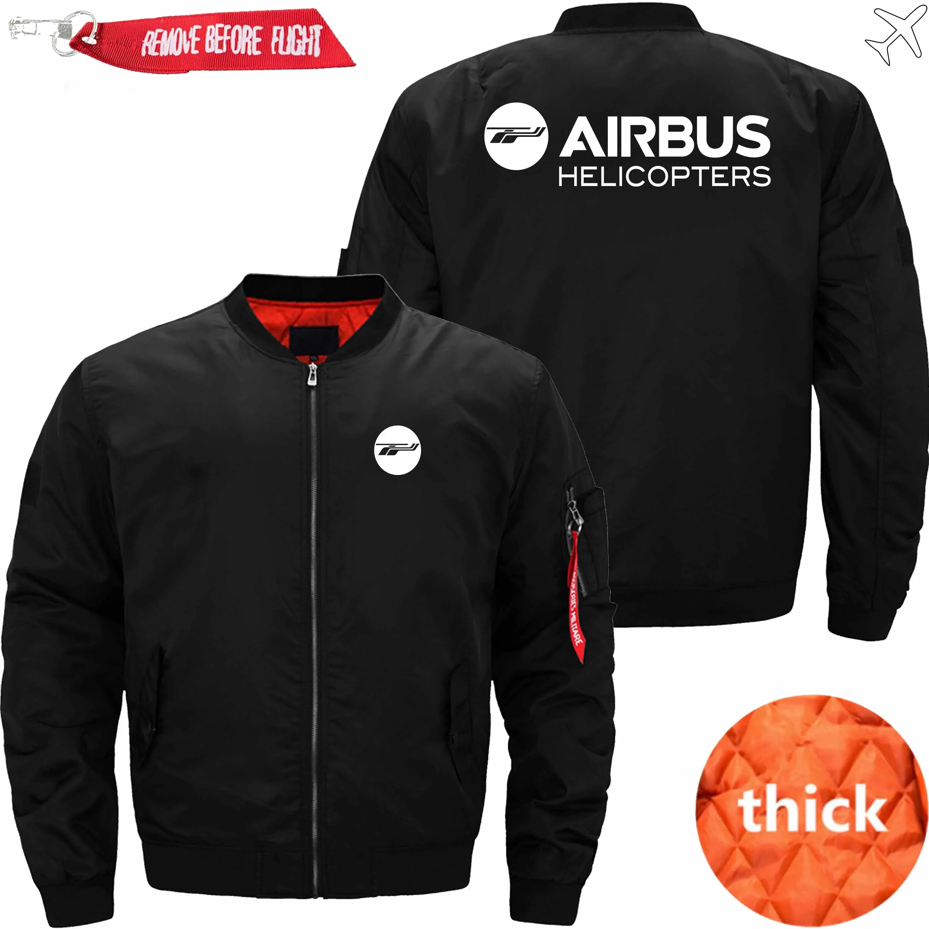 AIRBUS HELICOPTER LOGO BOMBER FLIGHT AVIATOR JACKET