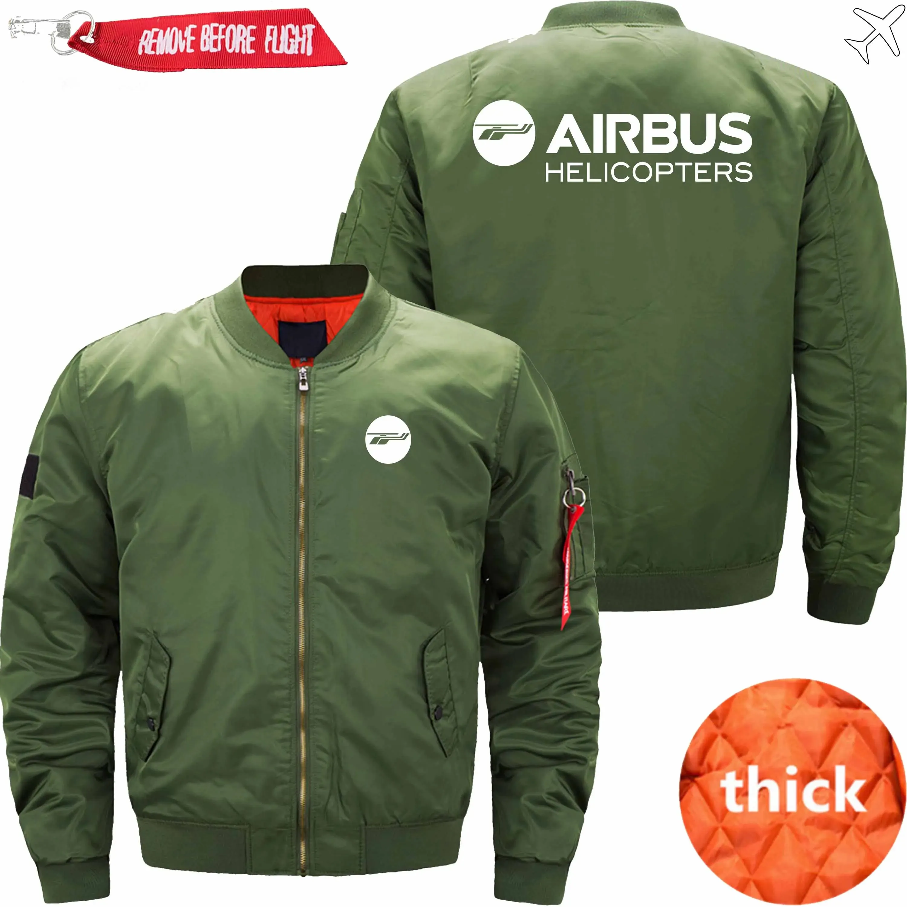 AIRBUS HELICOPTER LOGO BOMBER FLIGHT AVIATOR JACKET