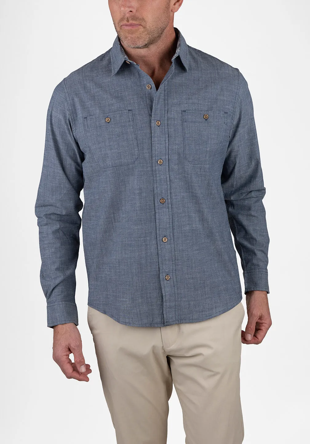 Airotec® Stretch Lightweight Chambray Work Shirt