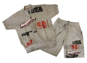 Akademiks Shorts Set Grey