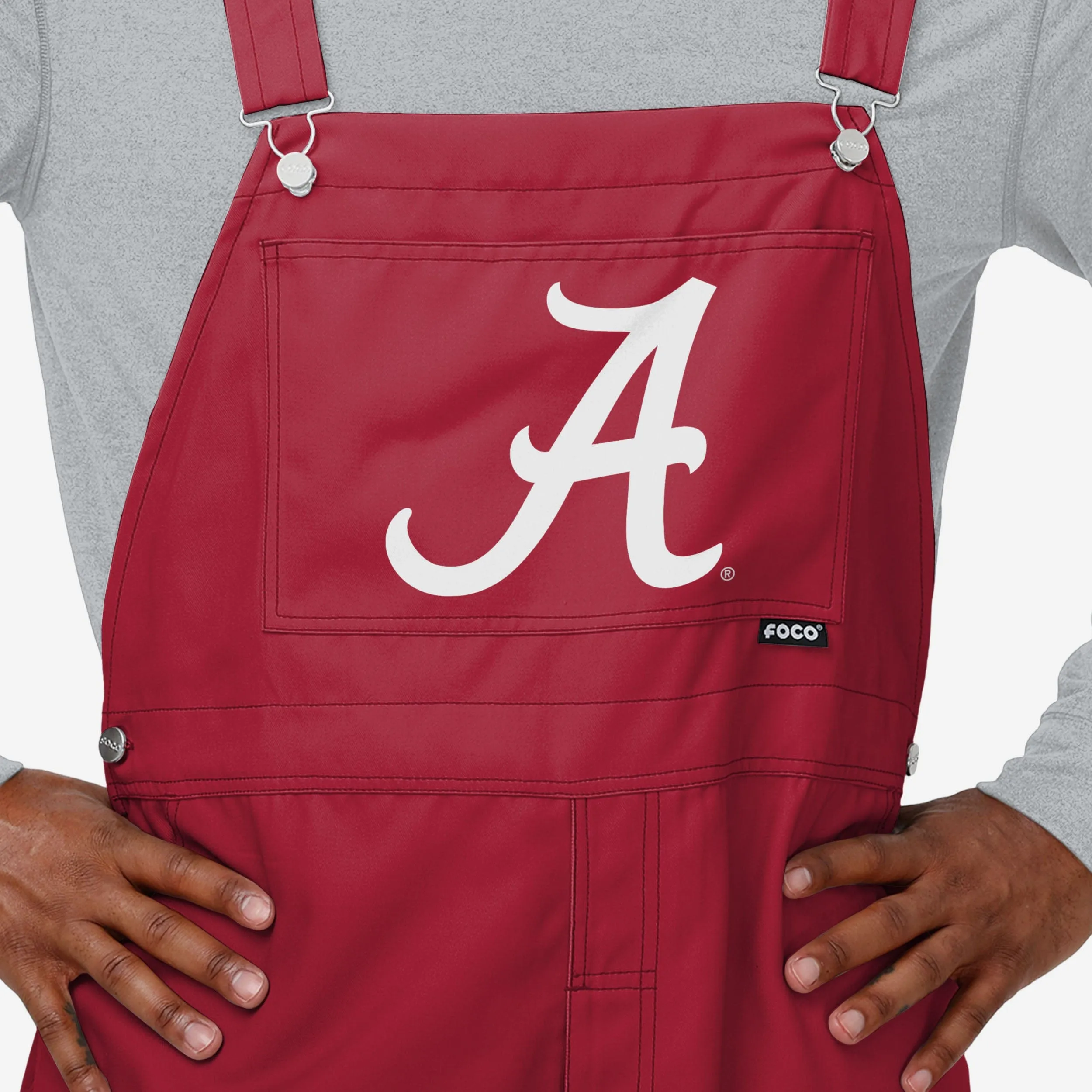 Alabama Crimson Tide Mens Big Logo Bib Overalls