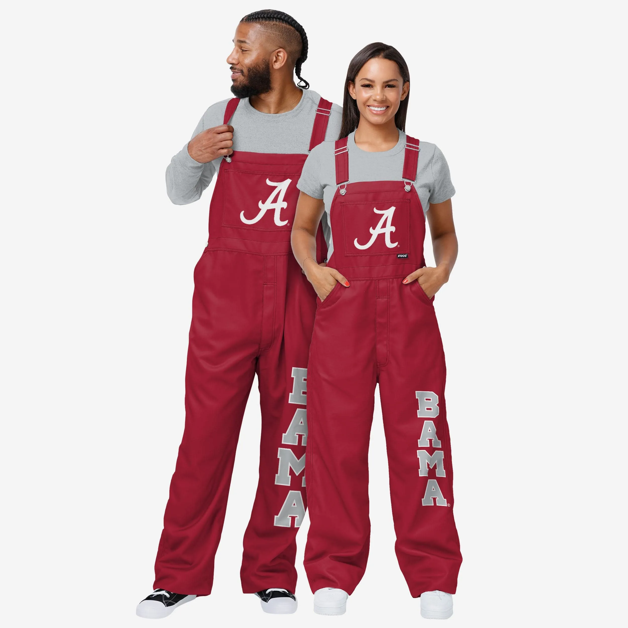 Alabama Crimson Tide Mens Big Logo Bib Overalls