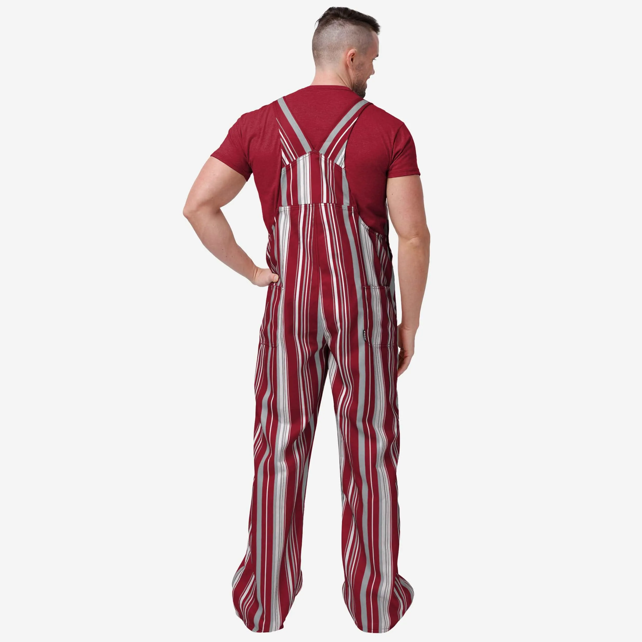 Alabama Crimson Tide Mens Hyper Stripe Bib Overalls