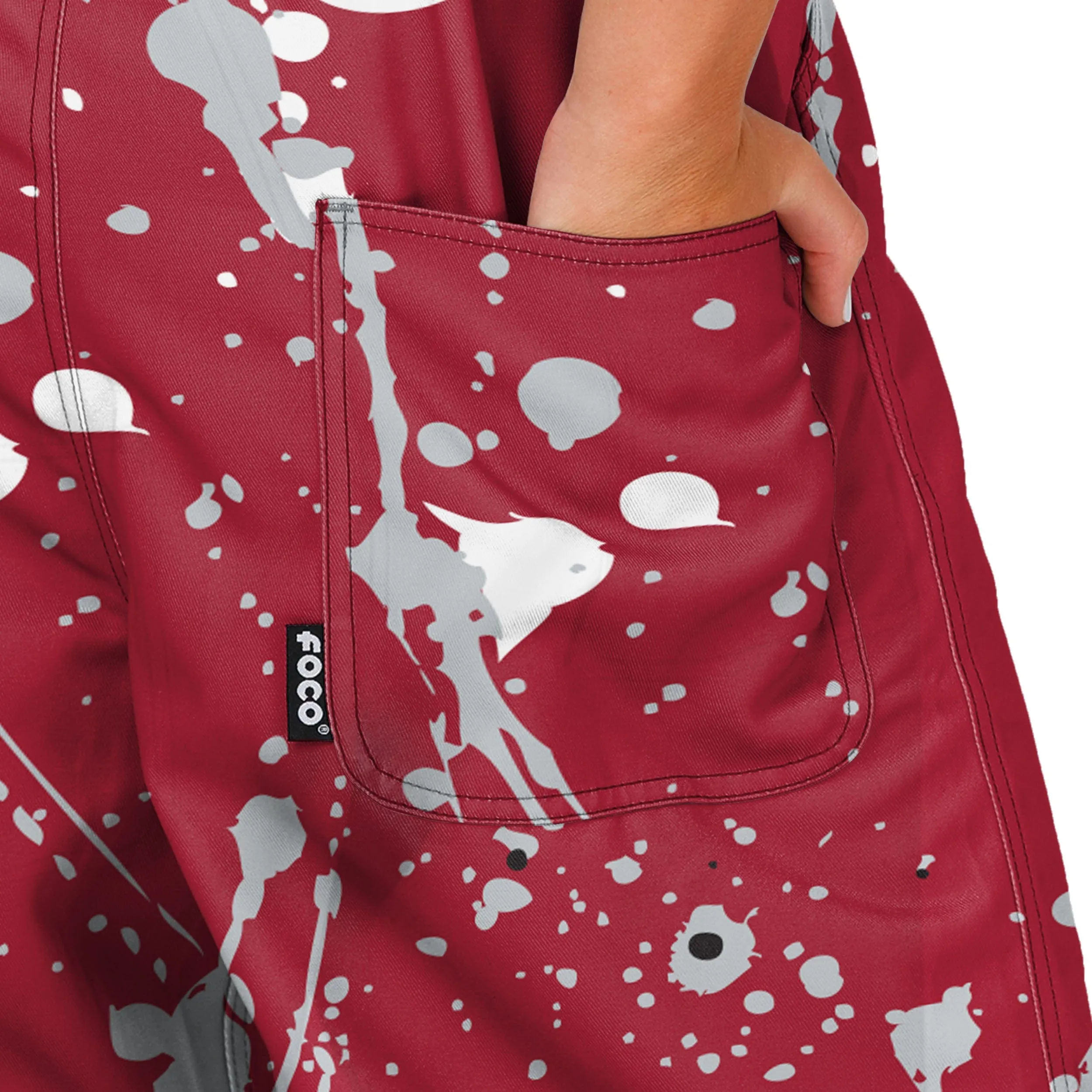 Alabama Crimson Tide NCAA Womens Paint Splatter Bib Overalls