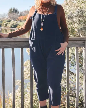 All Covered Corduroy Knotted Overalls