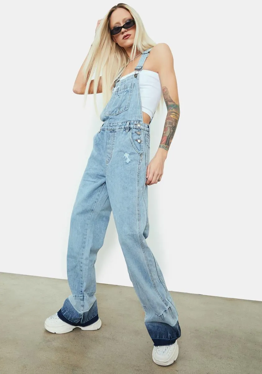 Almost Lover Relaxed Denim Overalls