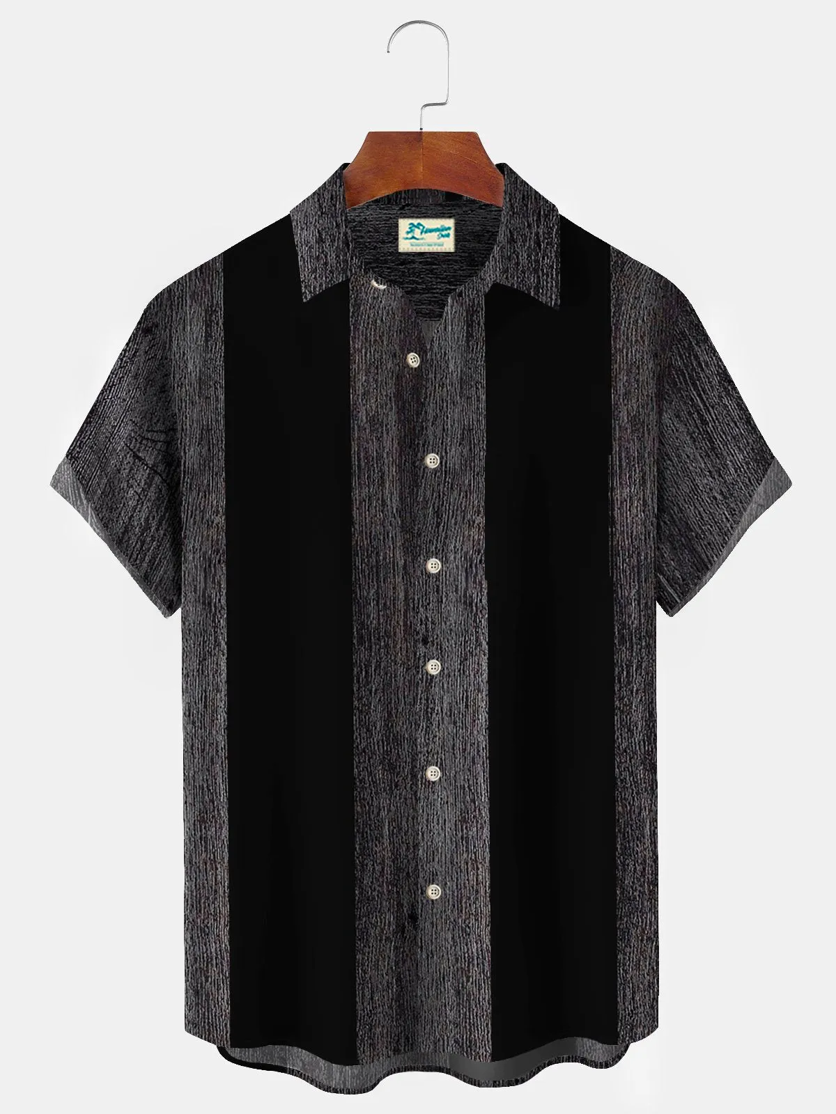 Alohadaddy 50's VIntage Art Men's Bowling Shirts Stretch BIg SIze Cotton Linen Blend Camp Shirts