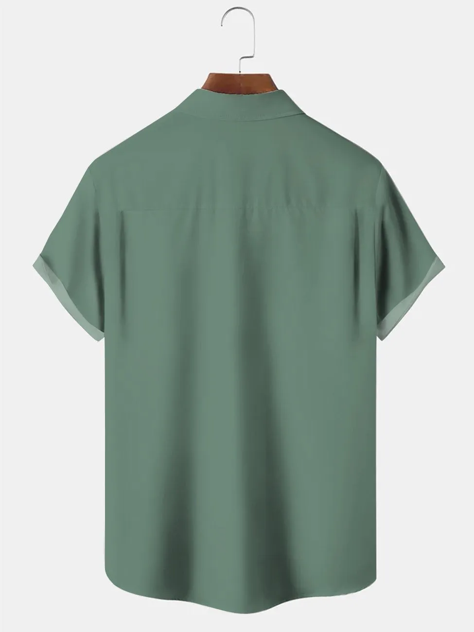 Alohadaddy Green Coconut Tree Casual Bowling Cotton-Blend Shirts
