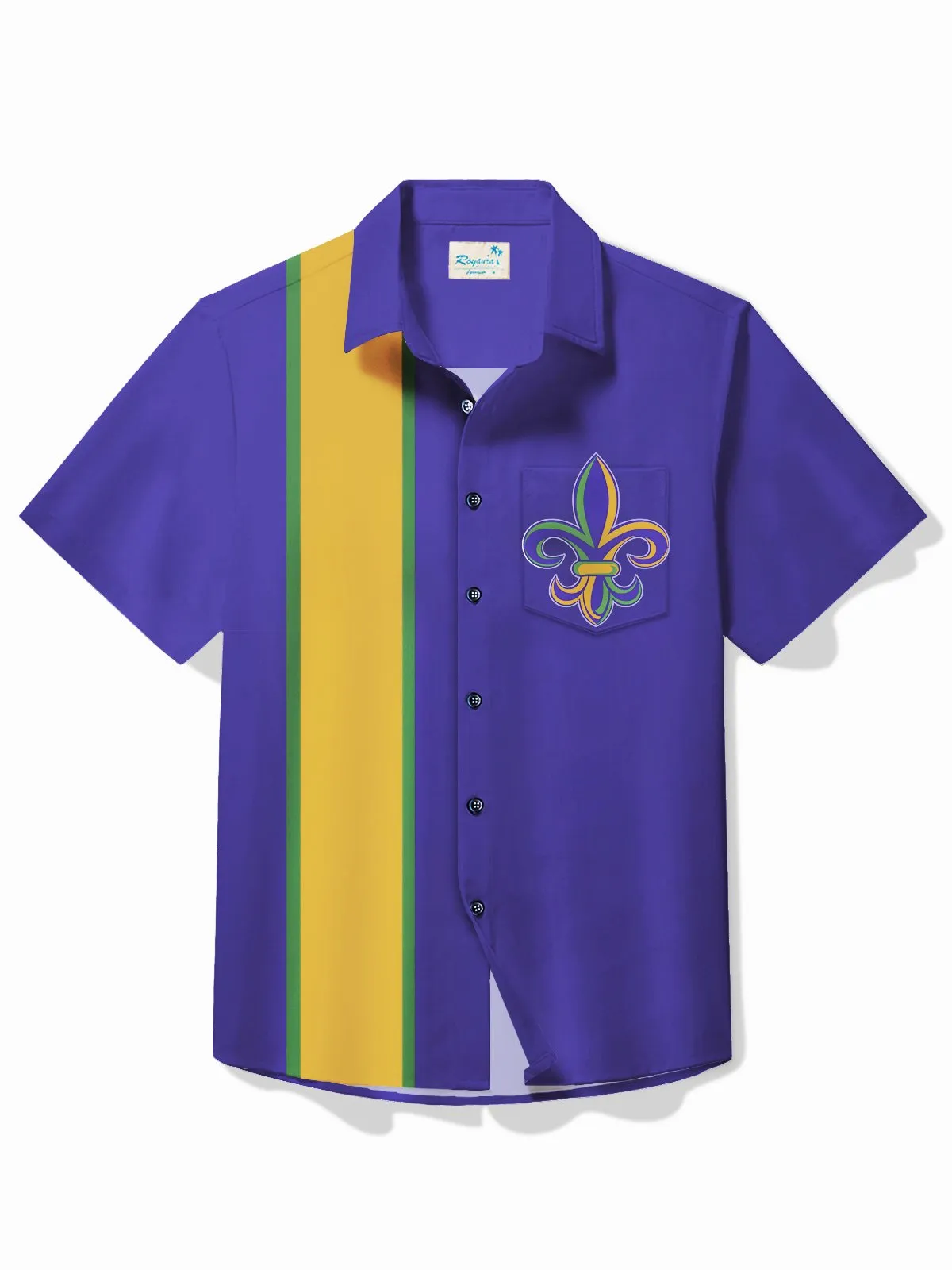 Alohadaddy Holiday Carnival Contrast Bowling Structure Print Shirt Plus Size Holiday Shirt