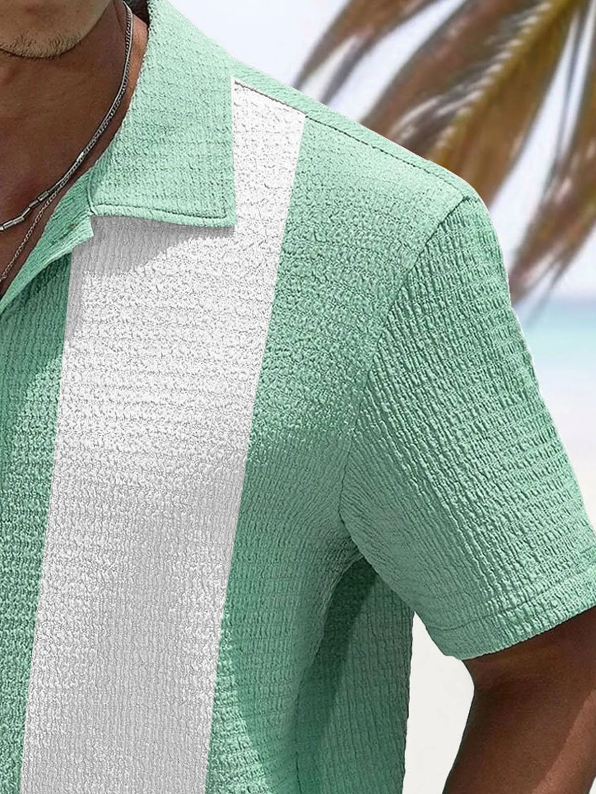 Alohadaddy Retro Basic Bowling Contrast Color 60s 3D Digital Print Men's Button Pocket Short Sleeve Shirt Big & Tall