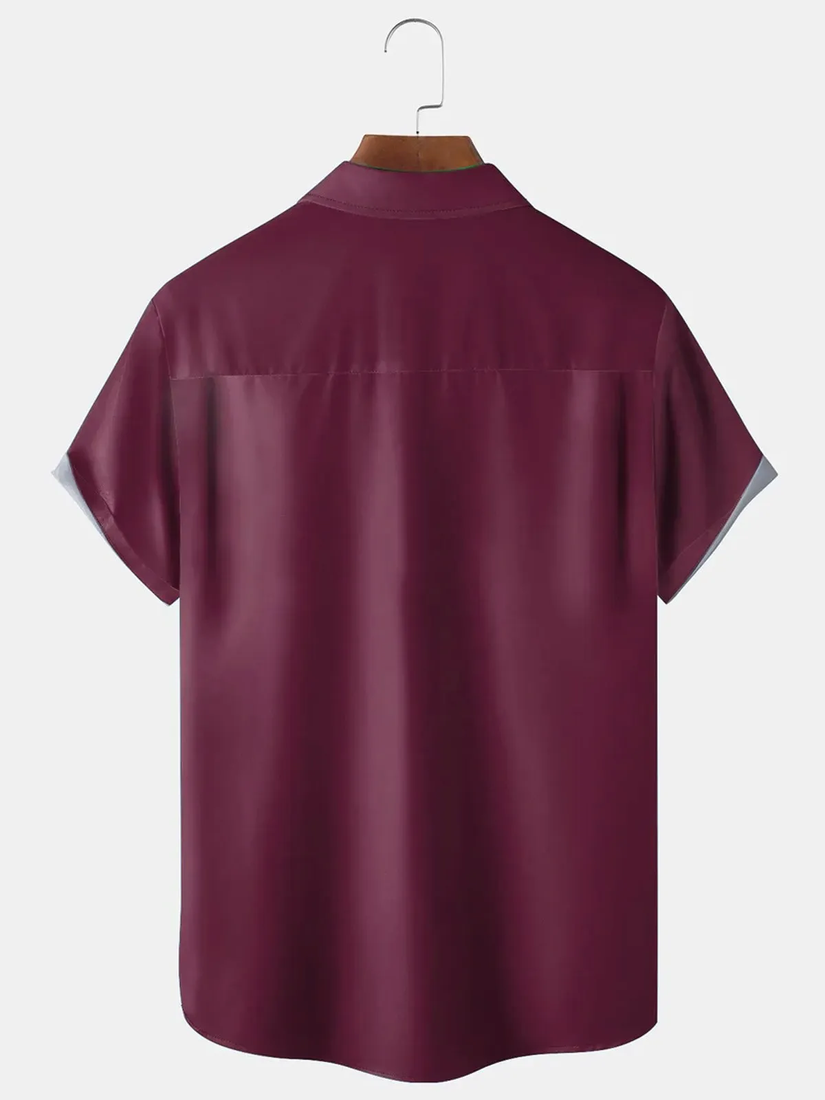 Alohadaddy Retro Men's Bowling Shirts Geometric Oversized Shirts