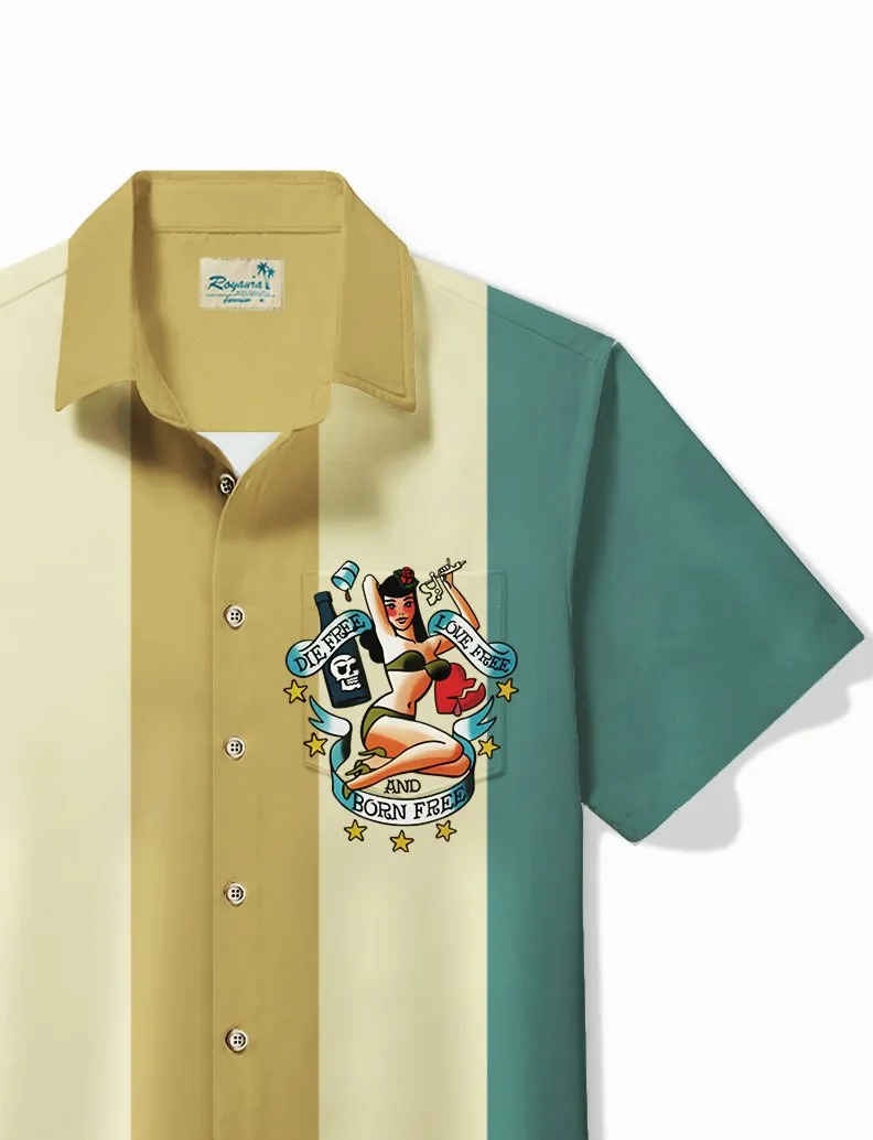 Alohadaddy Vintage Bowling Pin Up Girls Printed Hawaiian Shirt Plus Size Holiday Shirt